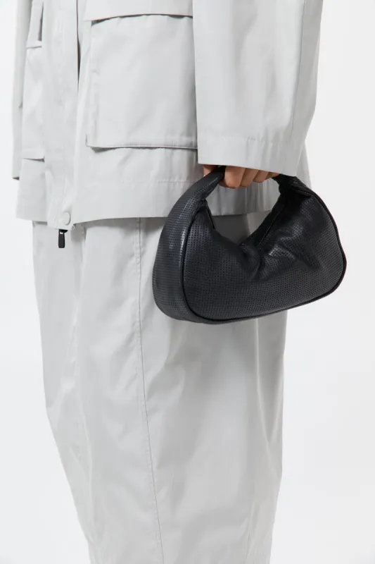 Perforated Mini Bon Bon Bag - Black made by St. Agni