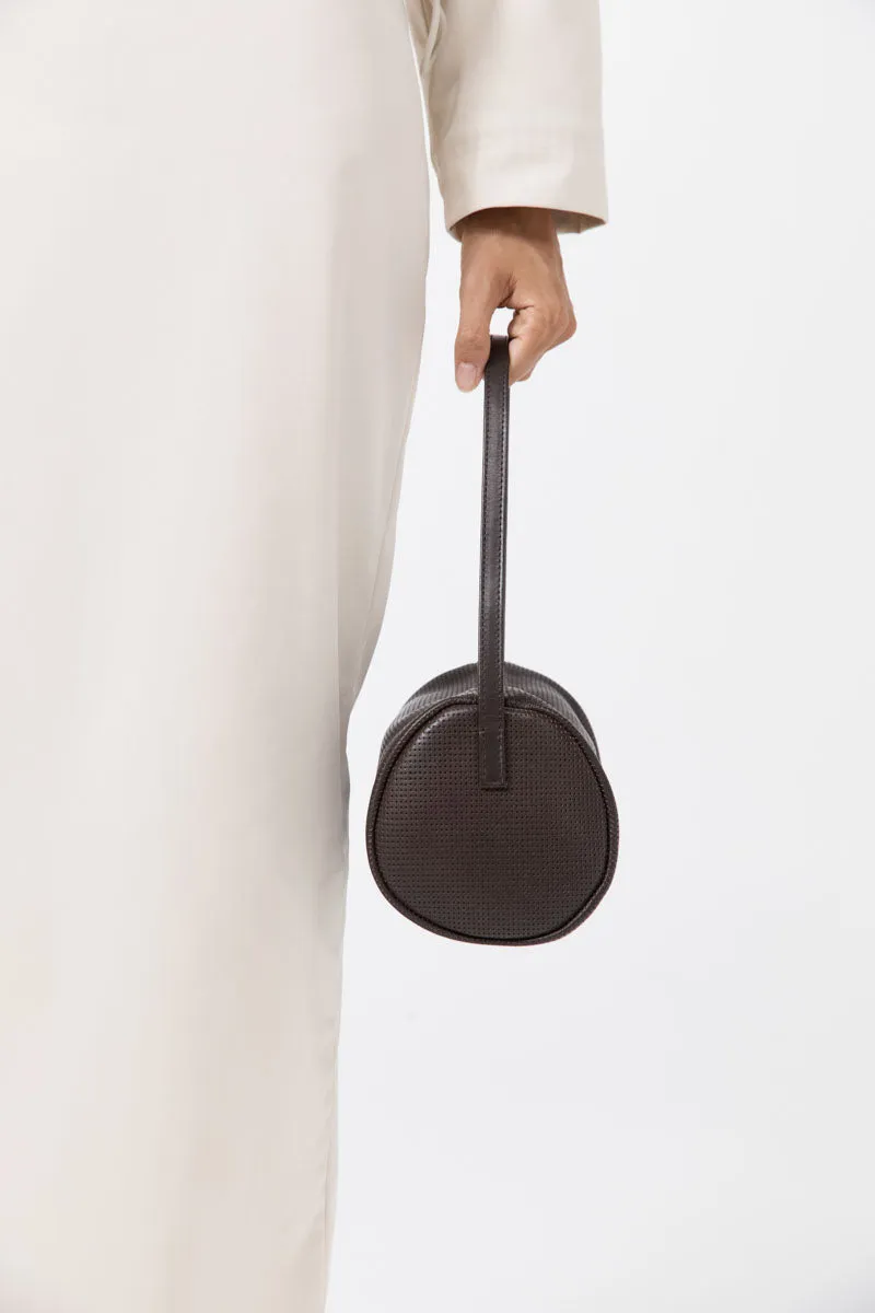 Perforated Connolo Shoulder Bag - Coffee sold by St. Agni product image thumbnail 4