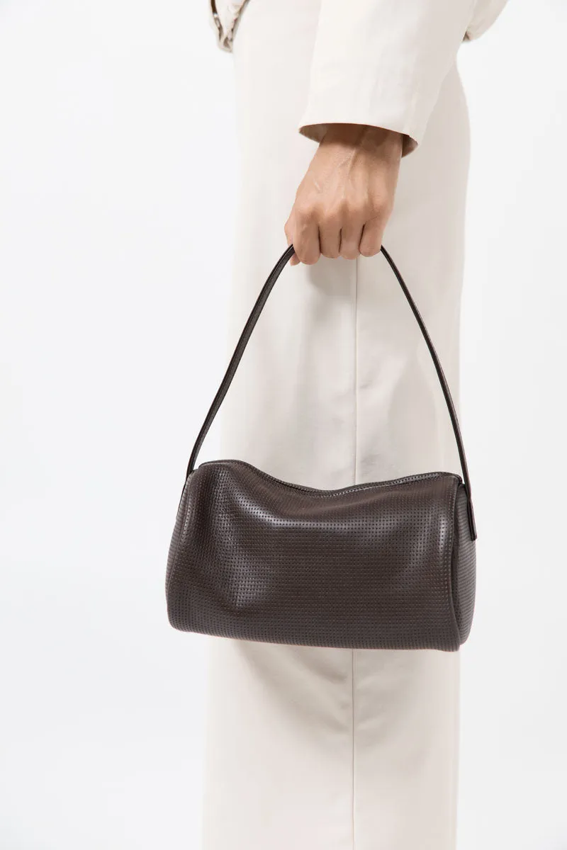 Perforated Connolo Shoulder Bag - Coffee sold by St. Agni