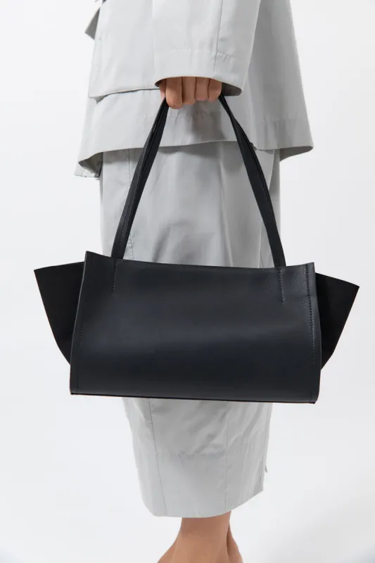 Slim Wonton Tote - Black sold by St. Agni