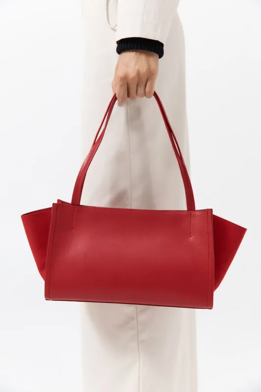 Slim Wonton Tote - Rosso sold by St. Agni