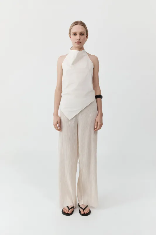 Mini Pleat Pants - Oyster made by St. Agni