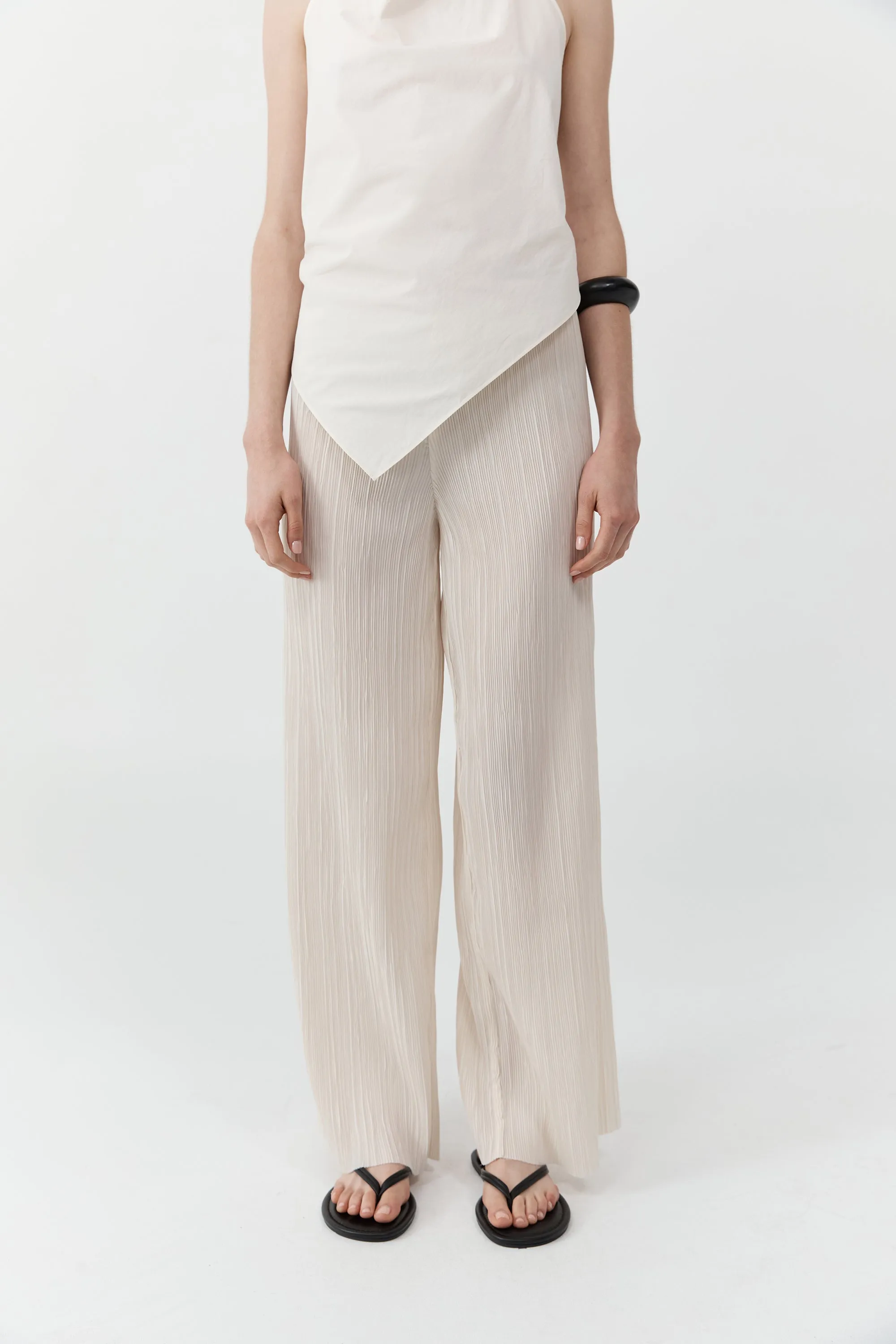Mini Pleat Pants - Oyster sold by St. Agni product image thumbnail 2