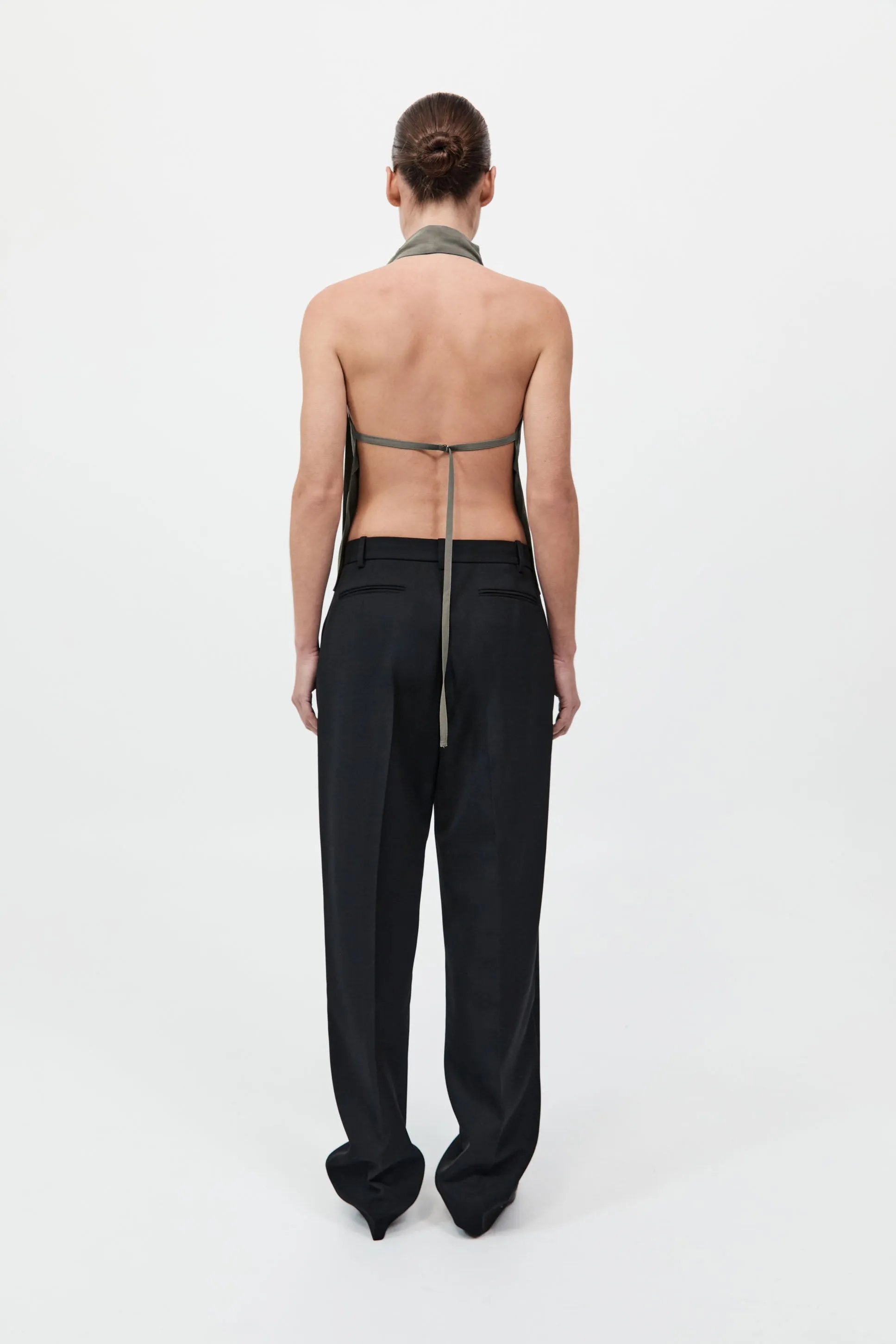 Silk Scarf Top - Smokey Olive sold by St. Agni product image thumbnail 4