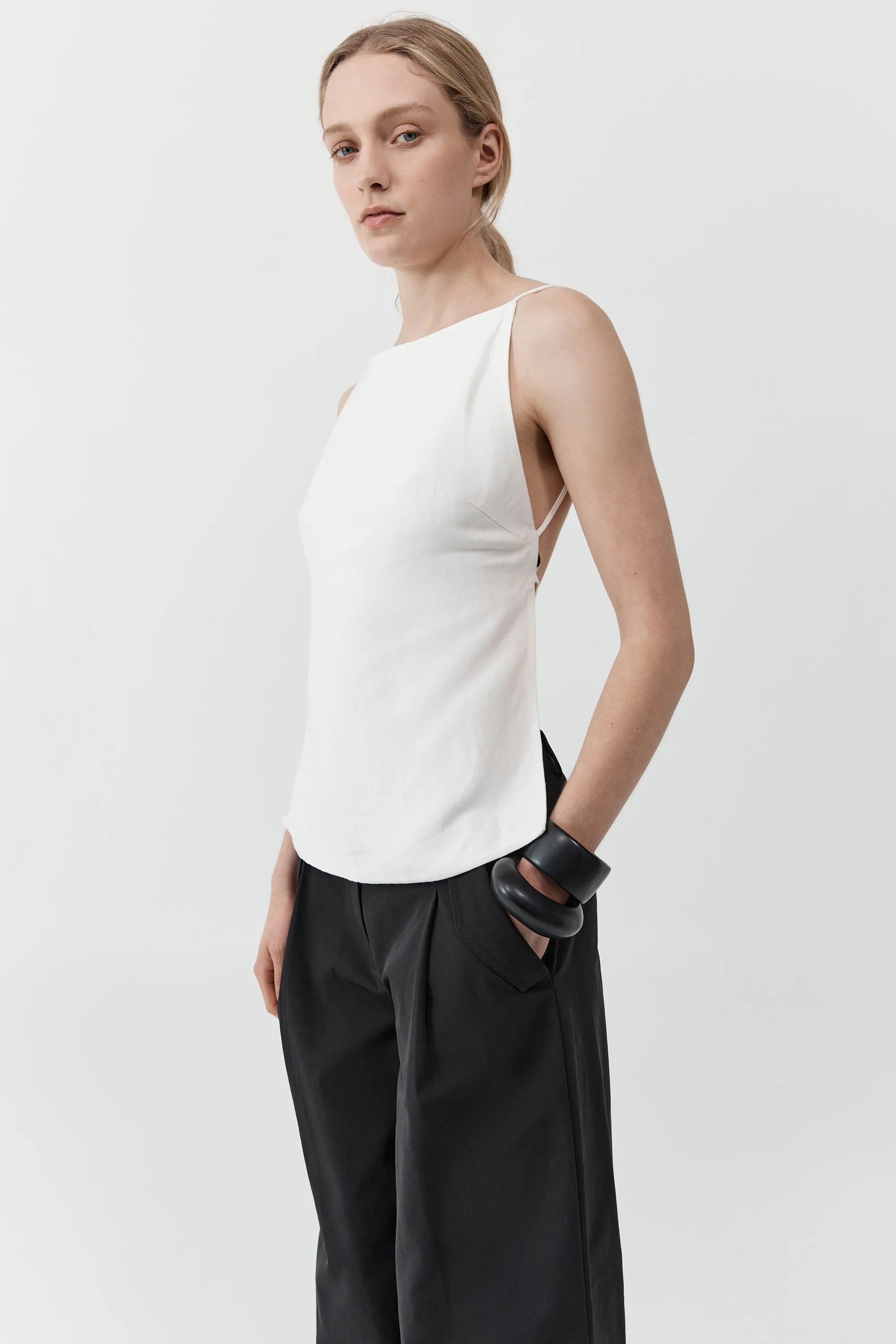 Square Backless Top - Salt sold by St. Agni product image thumbnail 3