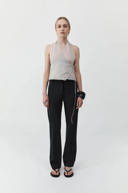 Sheer Stripe Wrap Top - Sheer Stripe sold by St. Agni