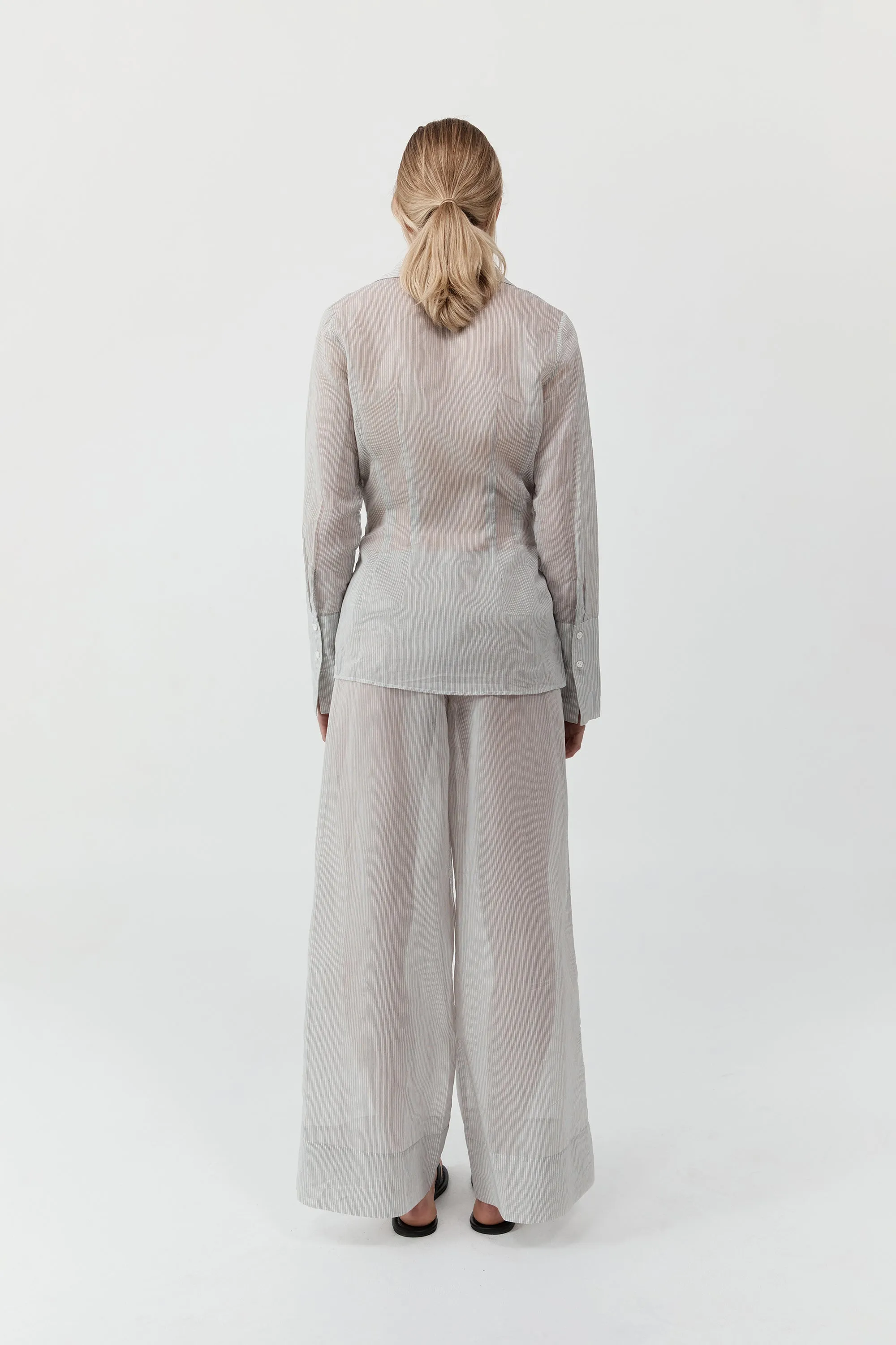 Sheer Stripe Relaxed Pant - Sheer Stripe sold by St. Agni product image thumbnail 4