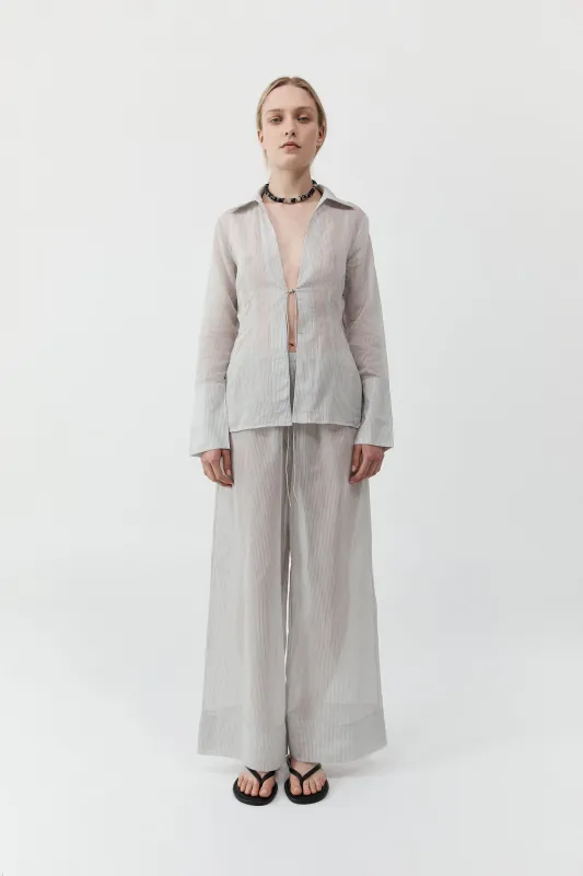 Sheer Stripe Relaxed Pant - Sheer Stripe sold by St. Agni
