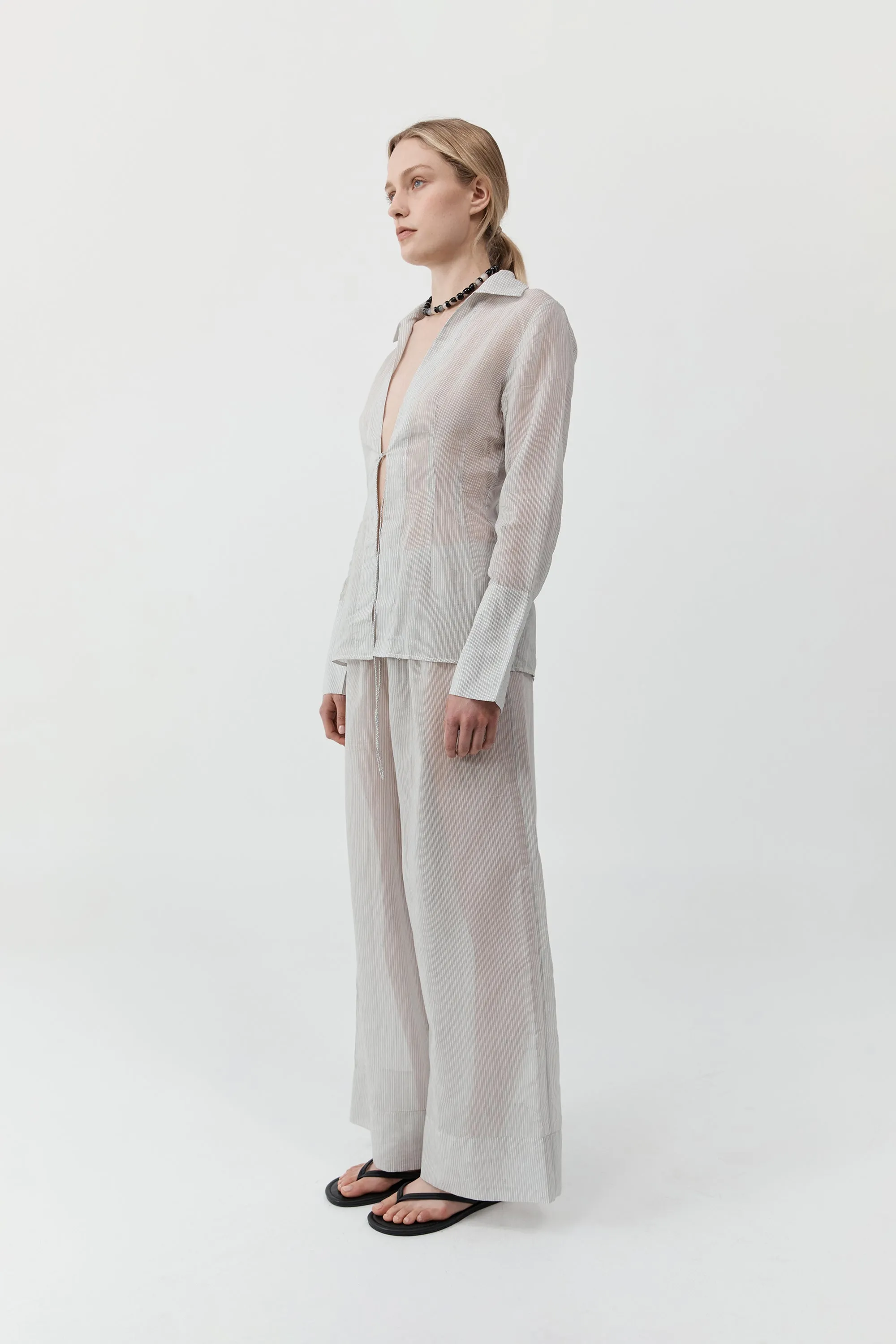 Sheer Stripe Relaxed Pant - Sheer Stripe sold by St. Agni product image thumbnail 2