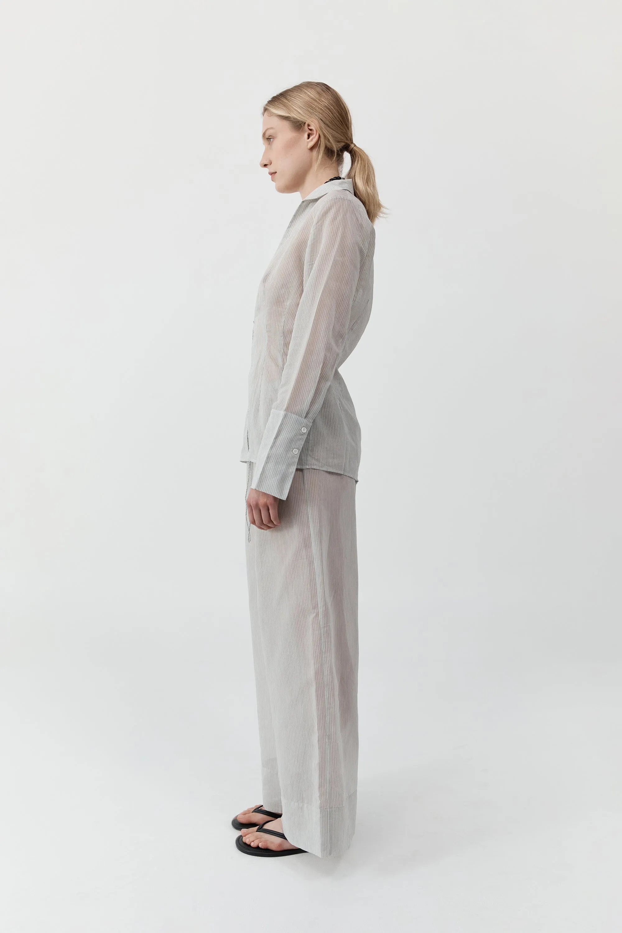 Sheer Stripe Relaxed Pant - Sheer Stripe sold by St. Agni product image thumbnail 3