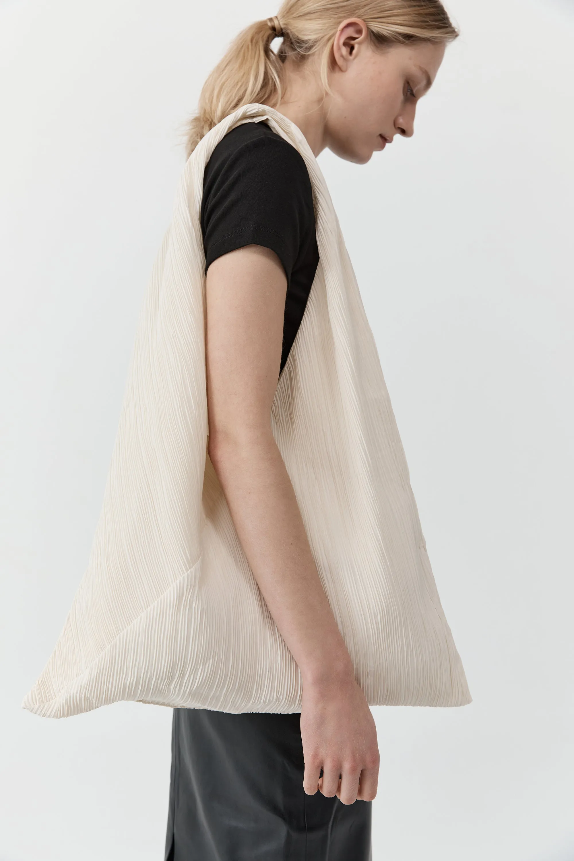 Mini Pleat Bag - Oyster sold by St. Agni product image thumbnail 2