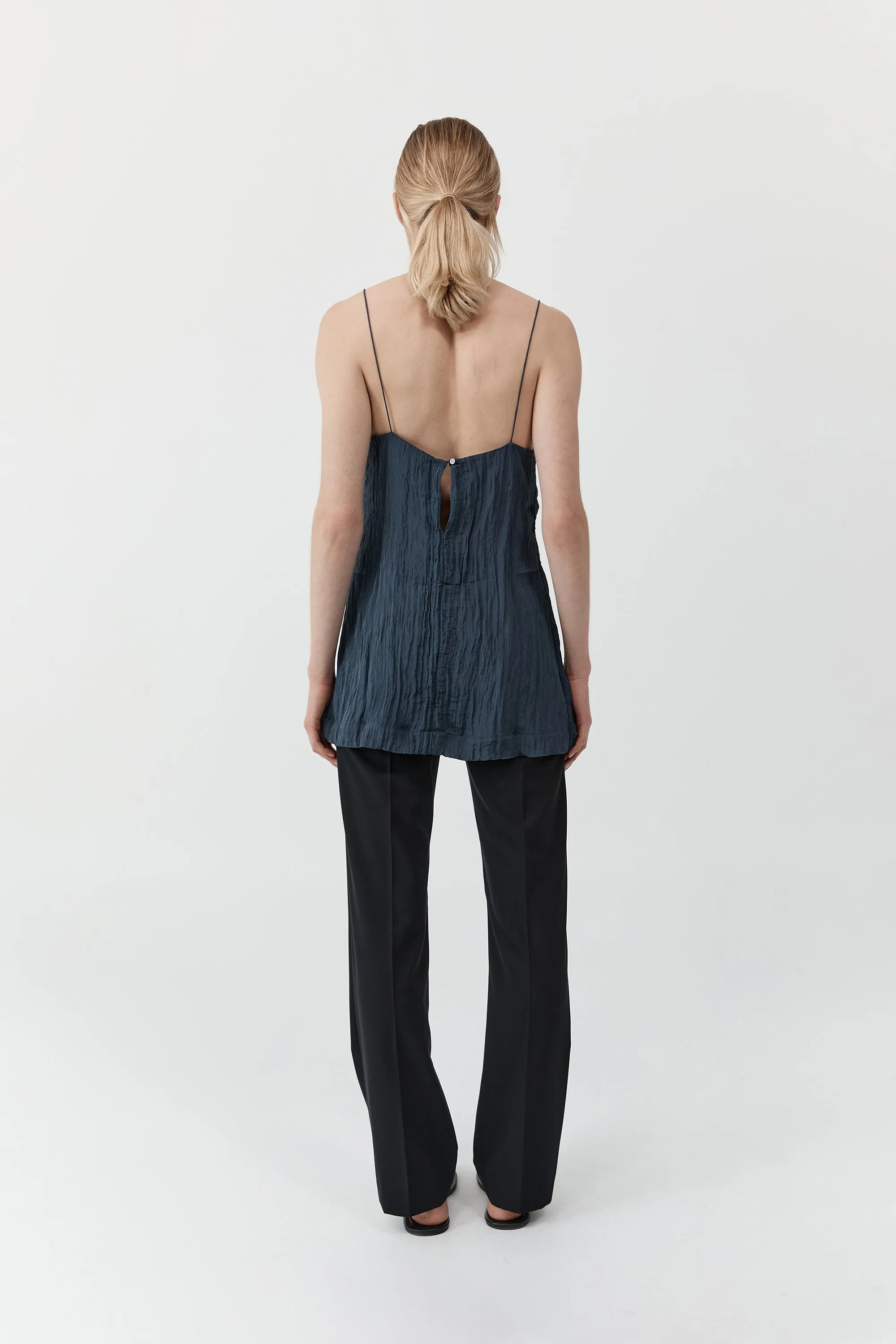 Crinkle Square Neck Mini Dress - Ink sold by St. Agni product image thumbnail 4