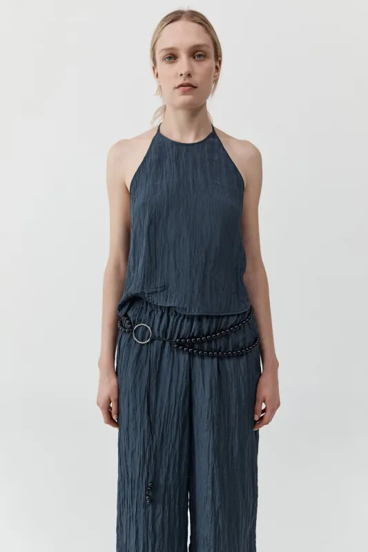 Crinkle Halter Top - Ink made by St. Agni