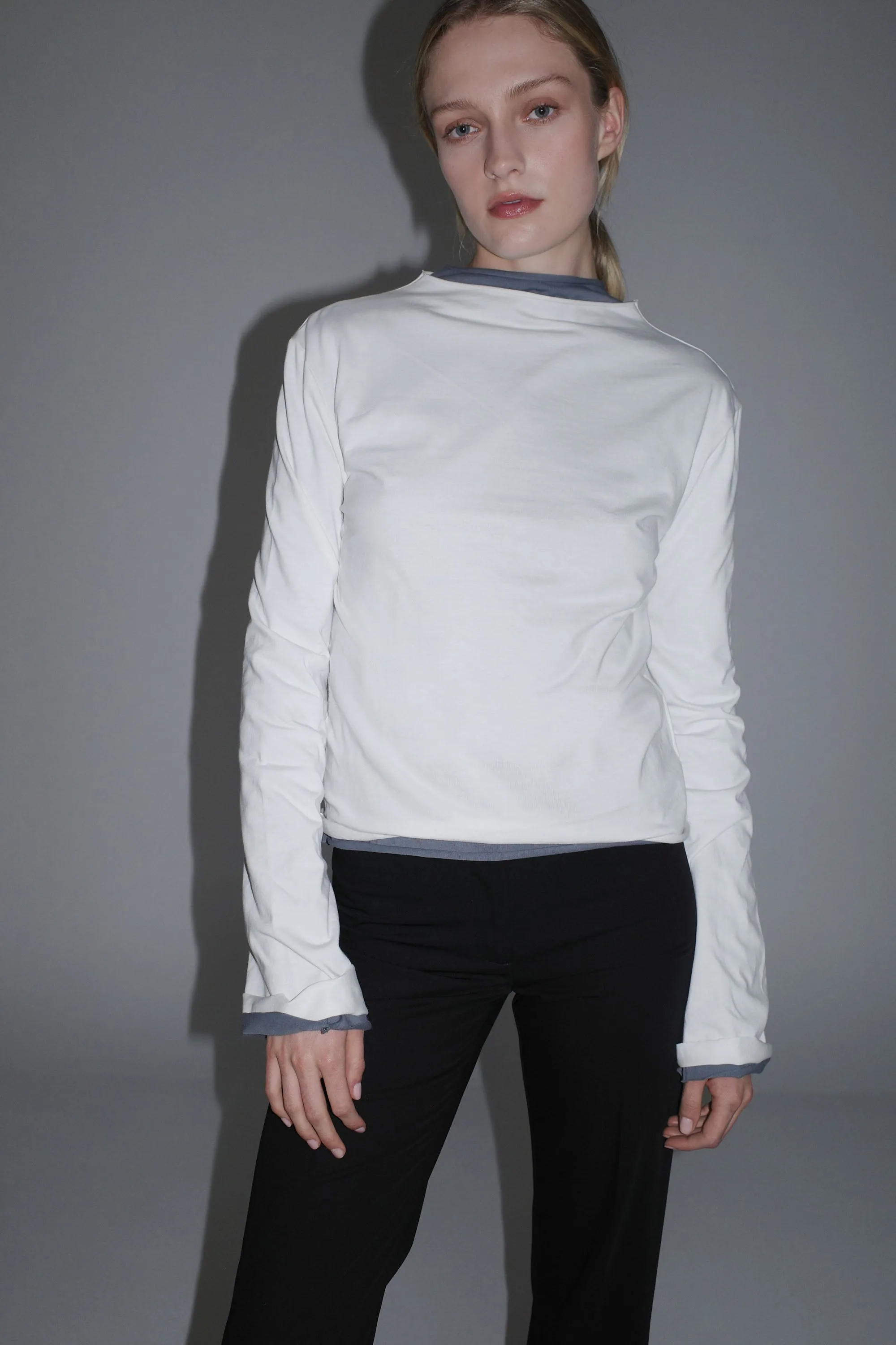 Funnel Neck Long Sleeve - Stormy Weather sold by St. Agni product image thumbnail 5