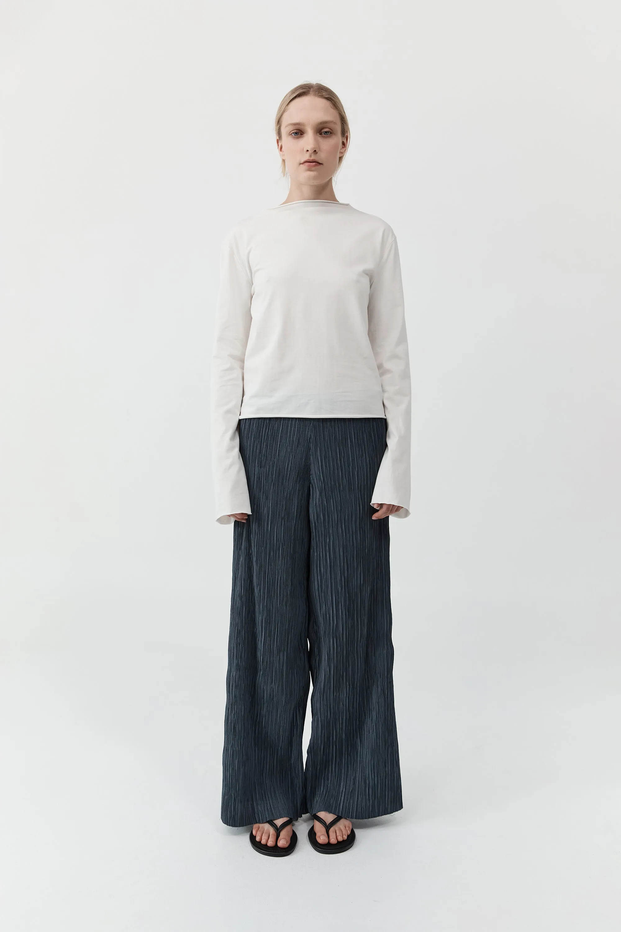 Funnel Neck Long Sleeve - White sold by St. Agni
