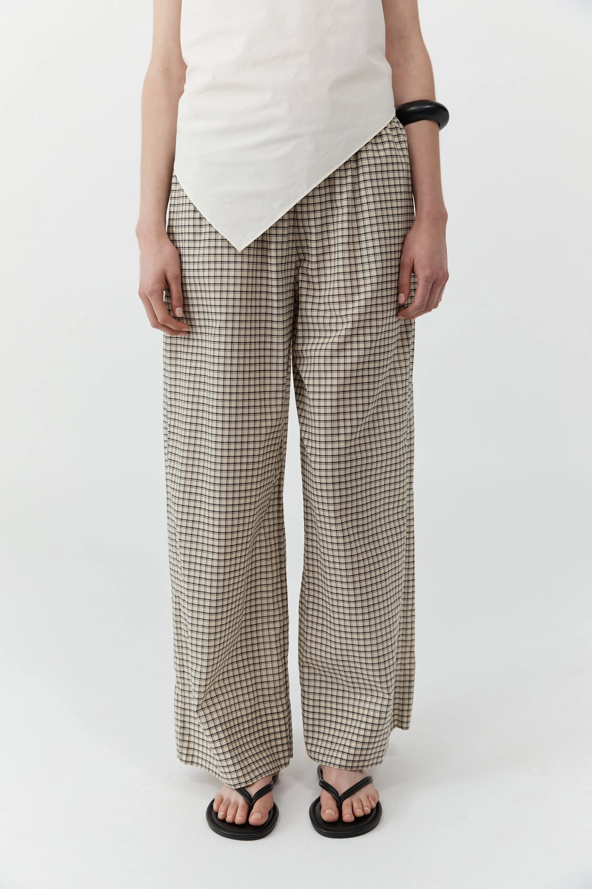 Cotton Check Relaxed Pant - Check sold by St. Agni product image thumbnail 2