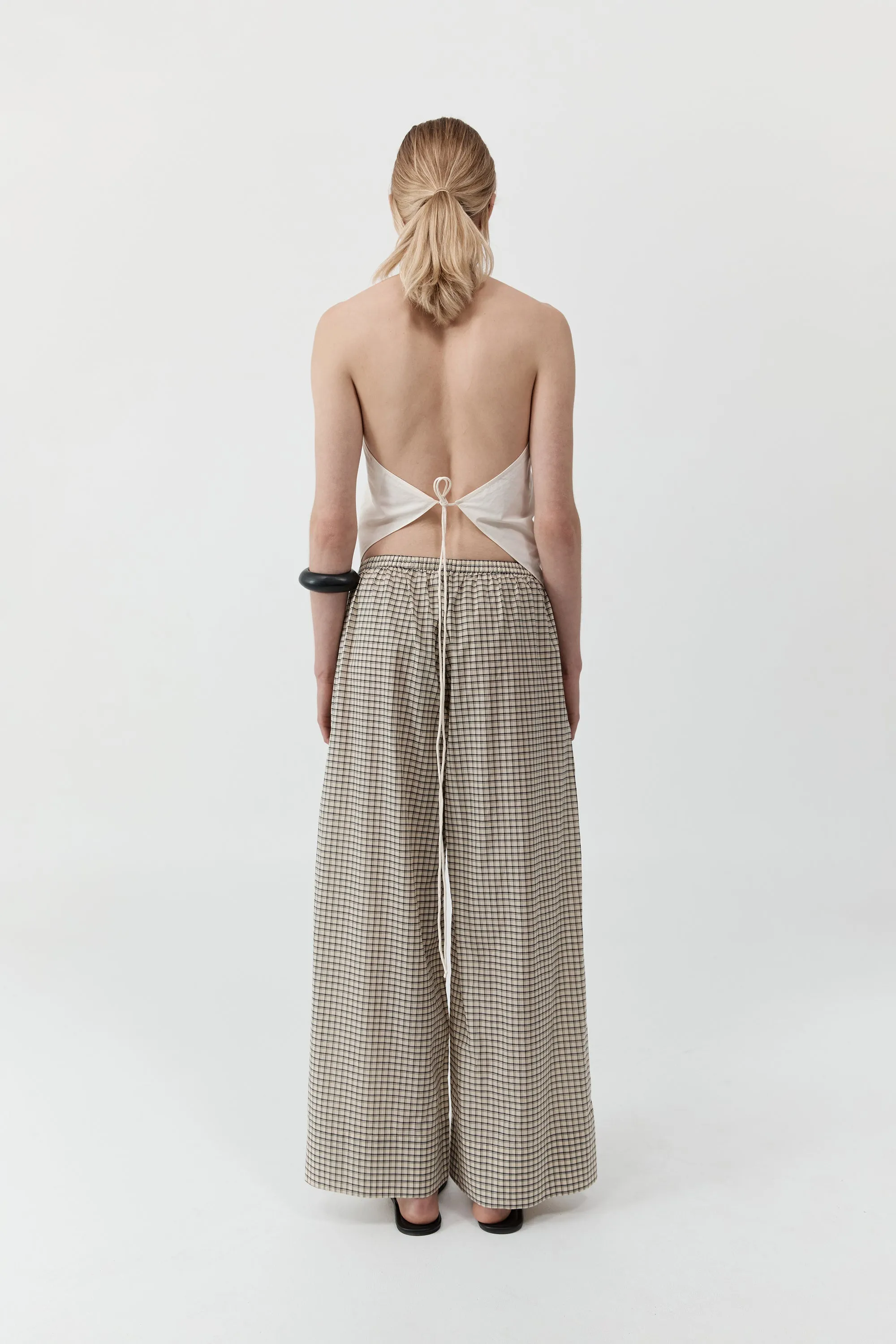 Cotton Check Relaxed Pant - Check sold by St. Agni product image thumbnail 3