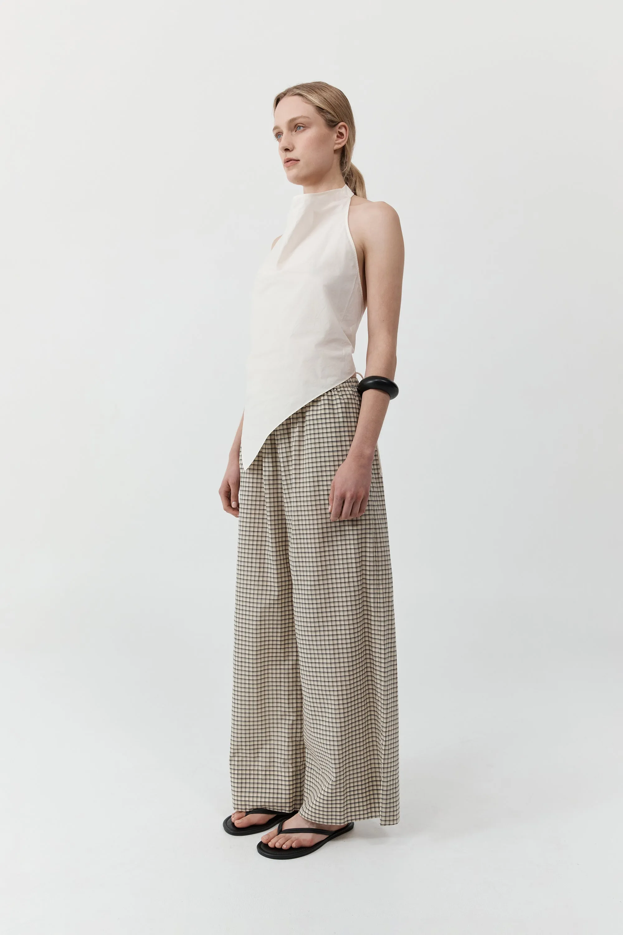 Cotton Check Relaxed Pant - Check sold by St. Agni product image thumbnail 5