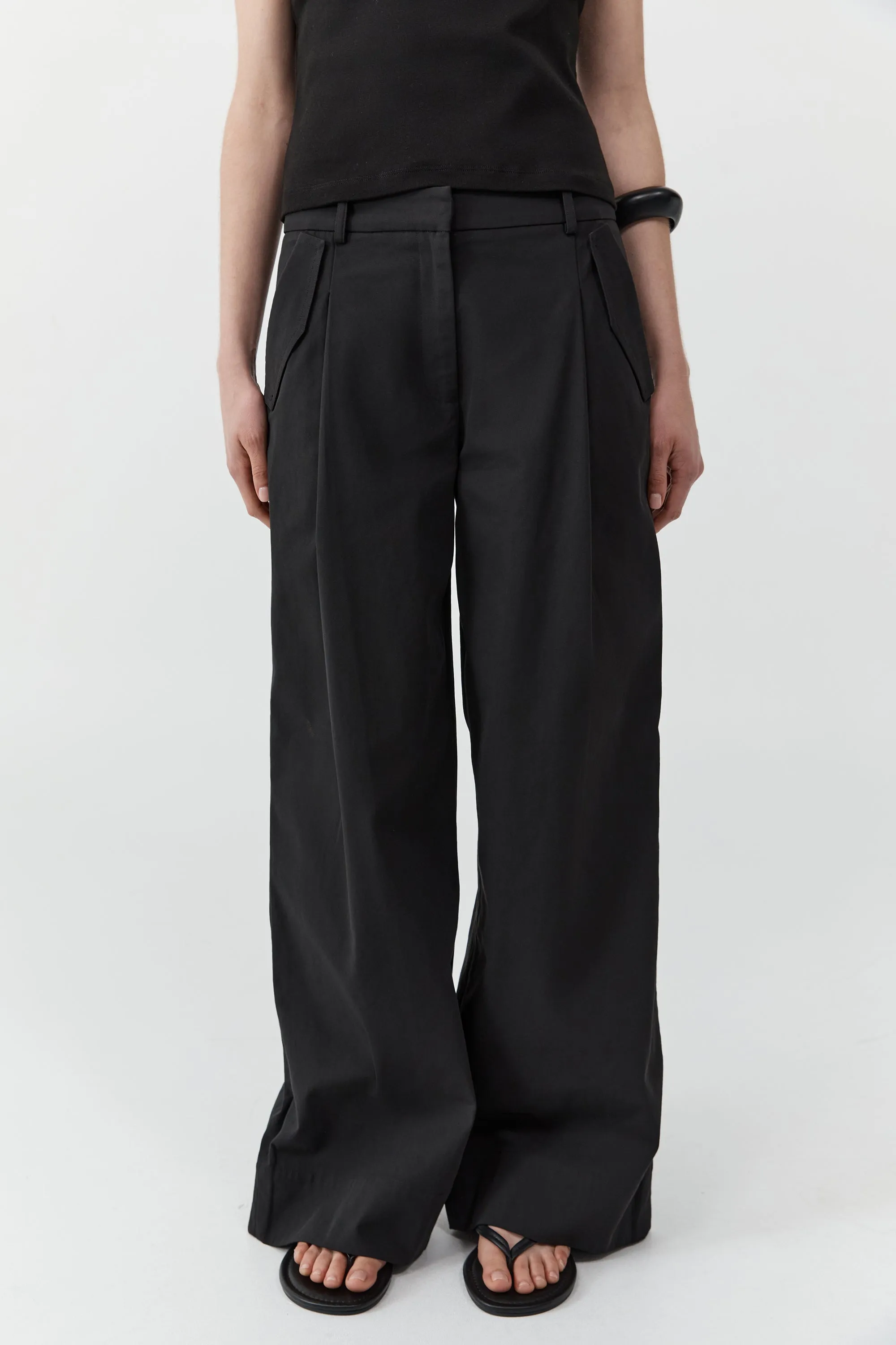 Utility Pleat Pants - Black sold by St. Agni product image thumbnail 3