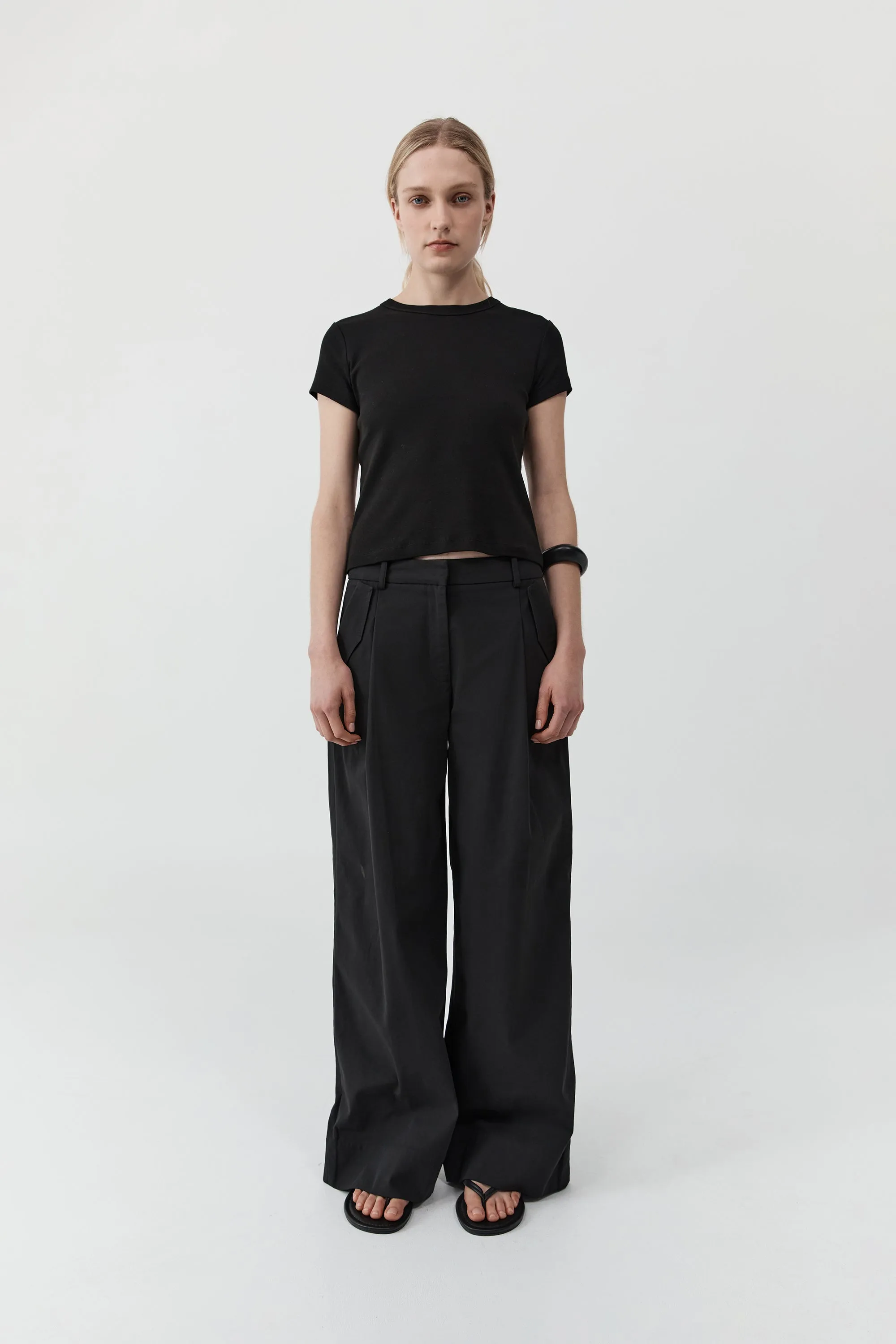Utility Pleat Pants - Black sold by St. Agni