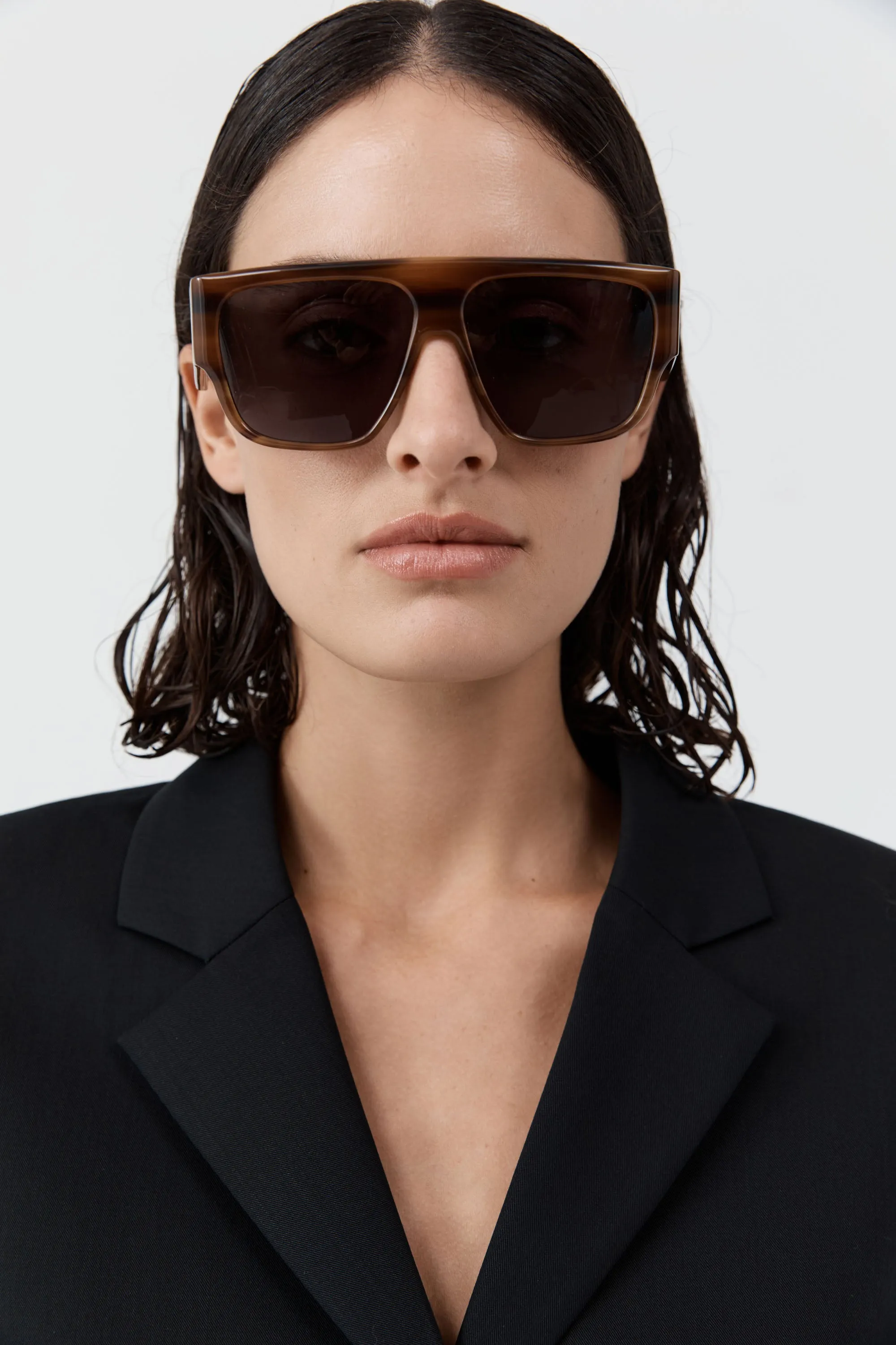 Linea Oversized Sunglasses - Tortoiseshell/Grey sold by St. Agni