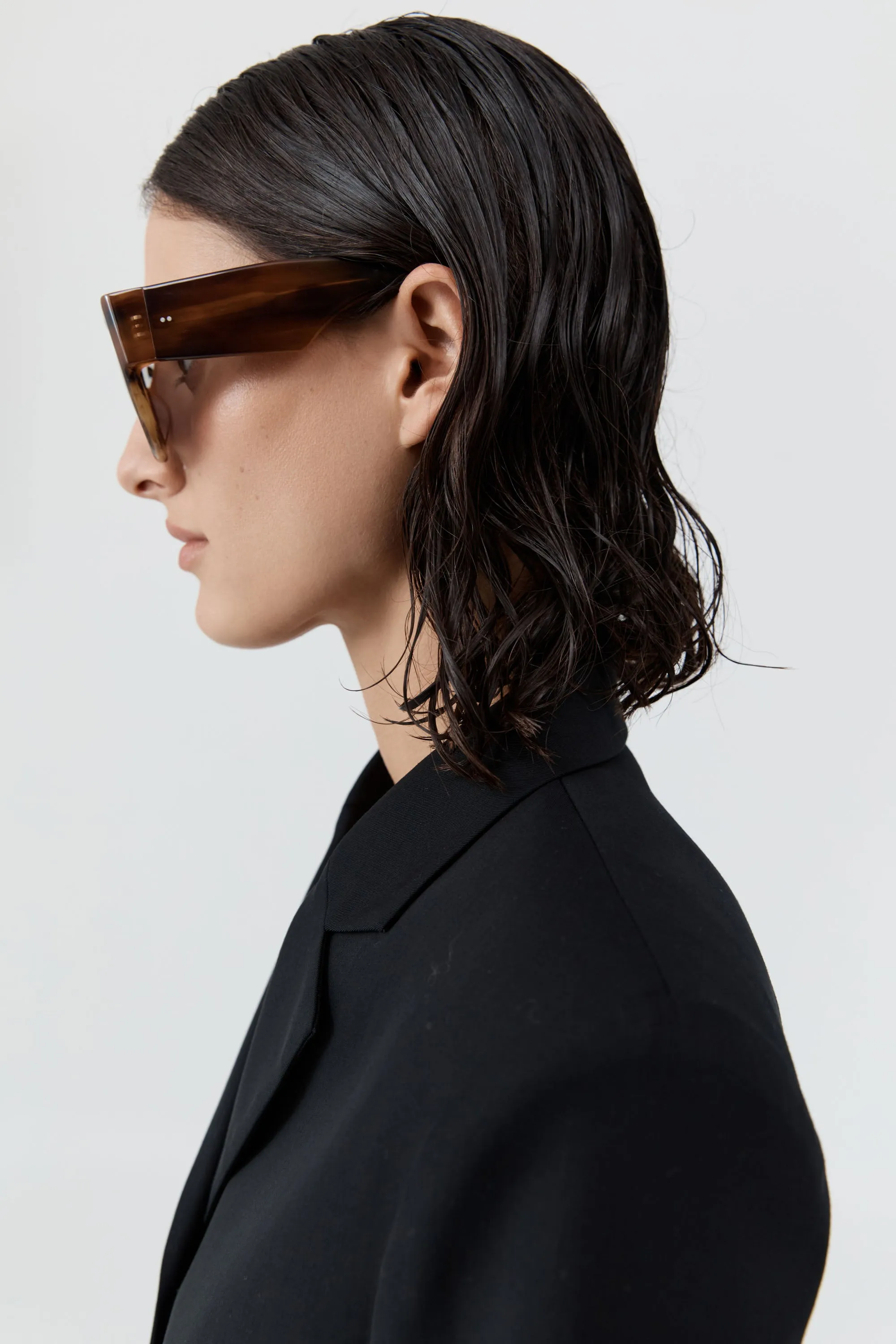 Linea Oversized Sunglasses - Tortoiseshell/Grey sold by St. Agni product image thumbnail 3