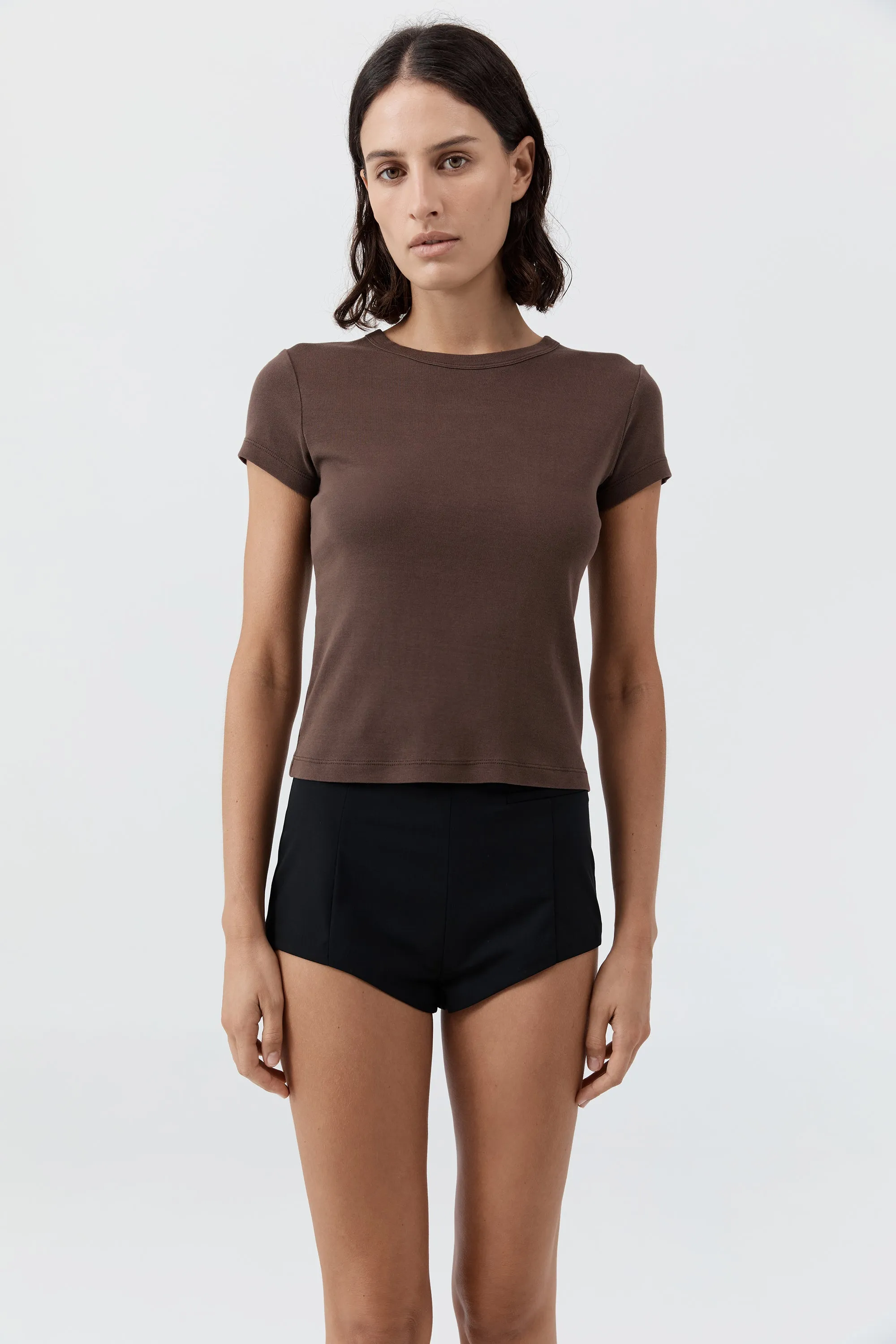 Wool Tailored Mini Short - Black sold by St. Agni product image thumbnail 3