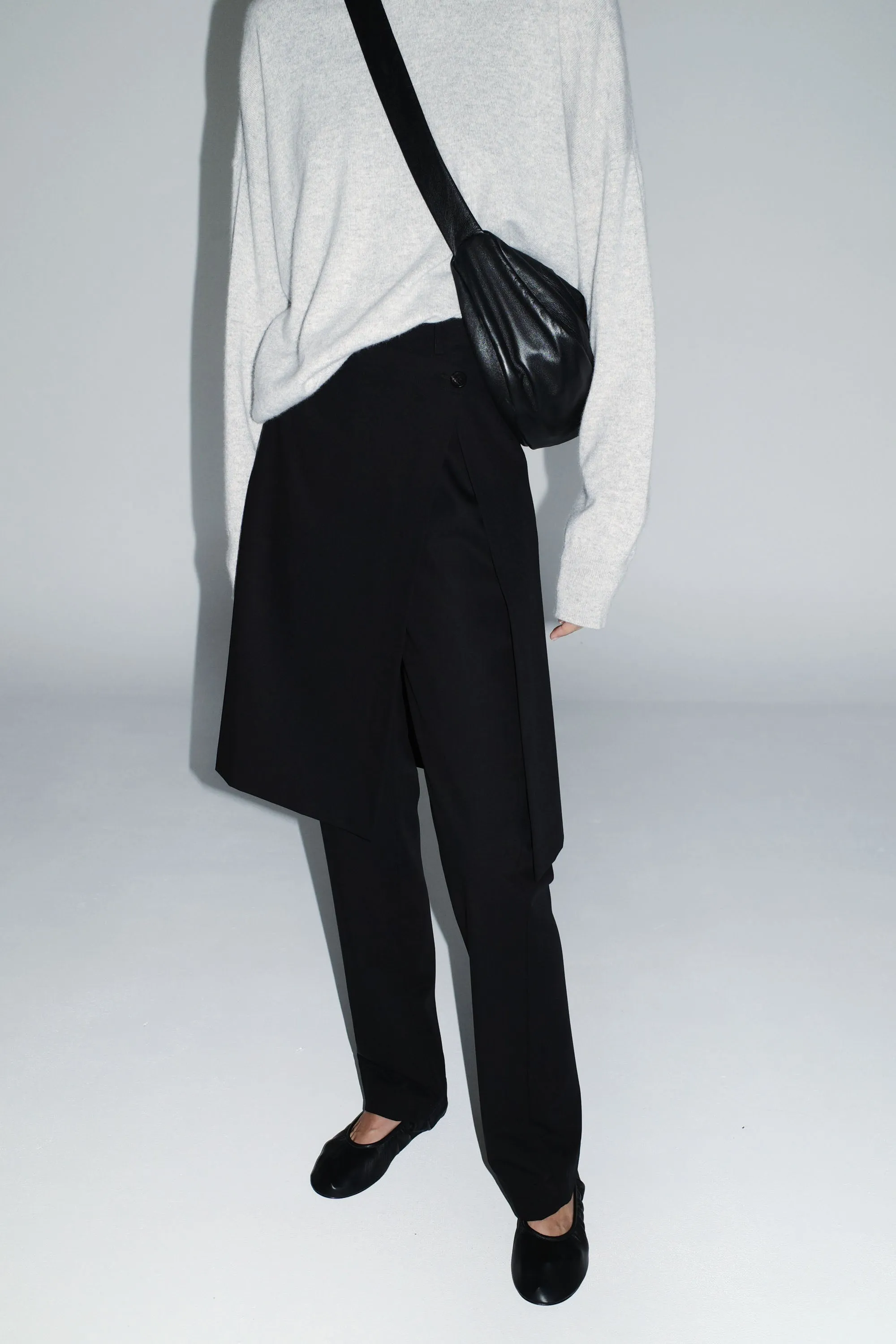 Wool Hybrid Skirt Pants - Black sold by St. Agni product image thumbnail 5