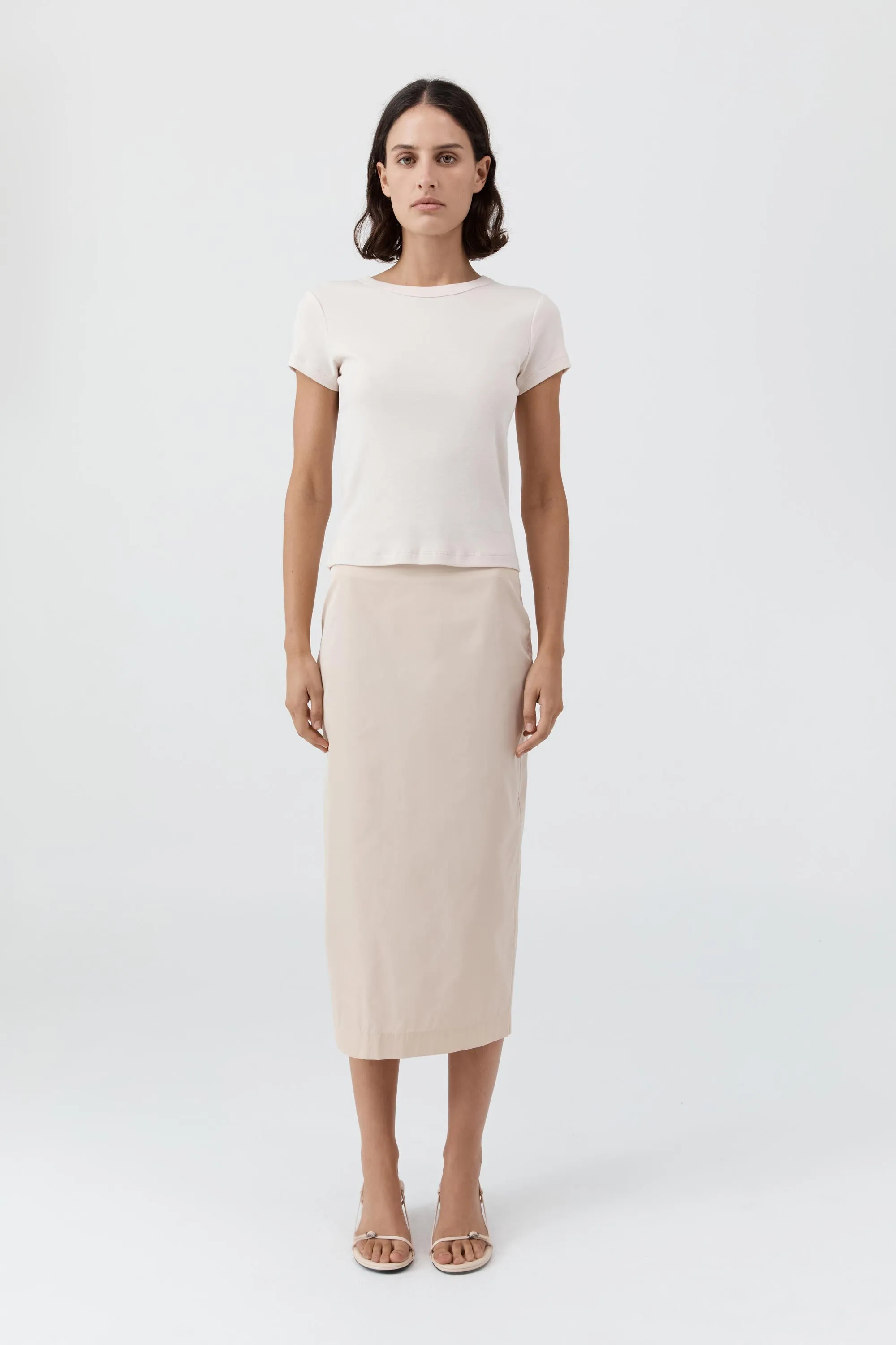 Paper Taffeta Column Skirt - Pink Salt sold by St. Agni