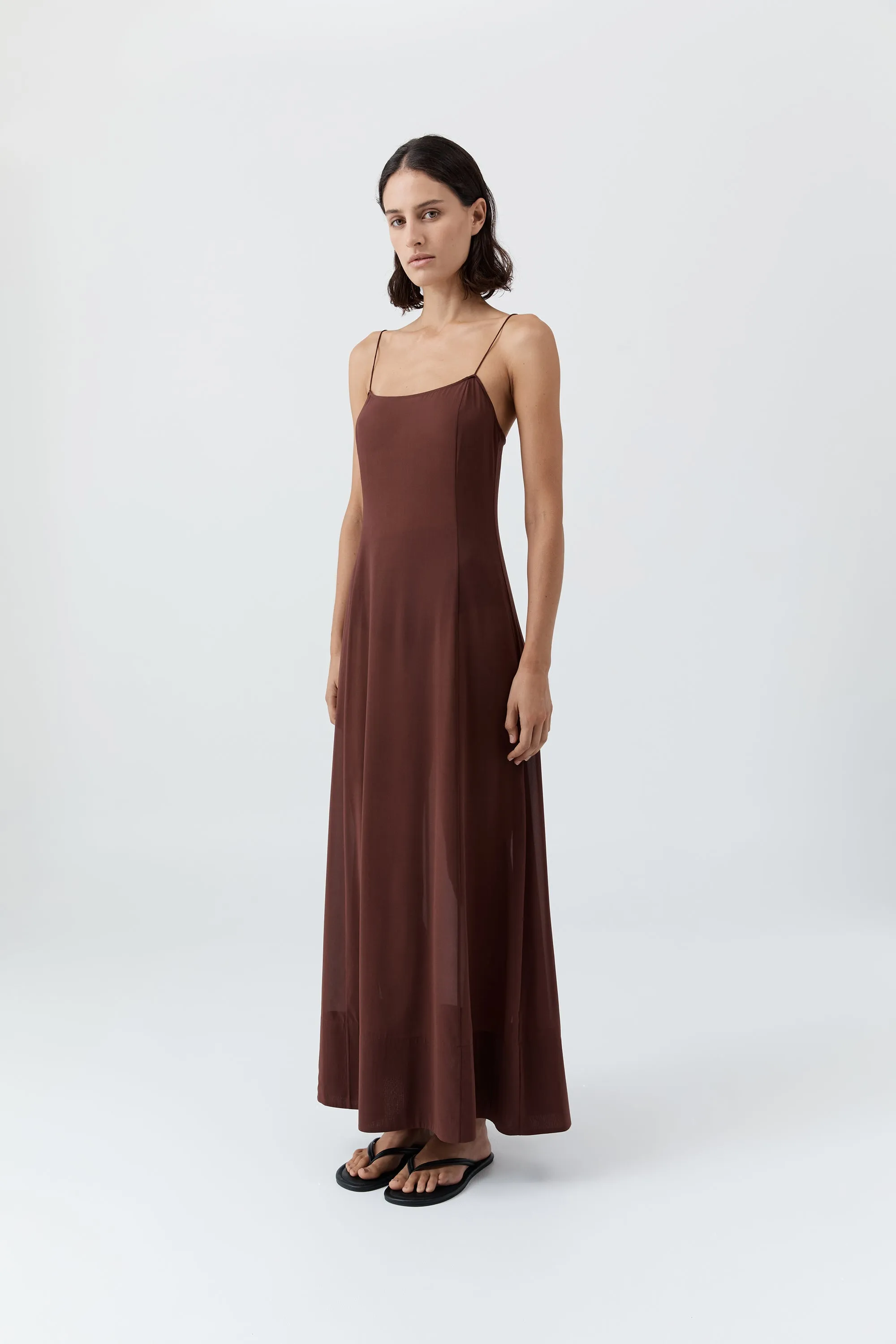 Sheer Silk Slip Dress - Liqueur sold by St. Agni product image thumbnail 3