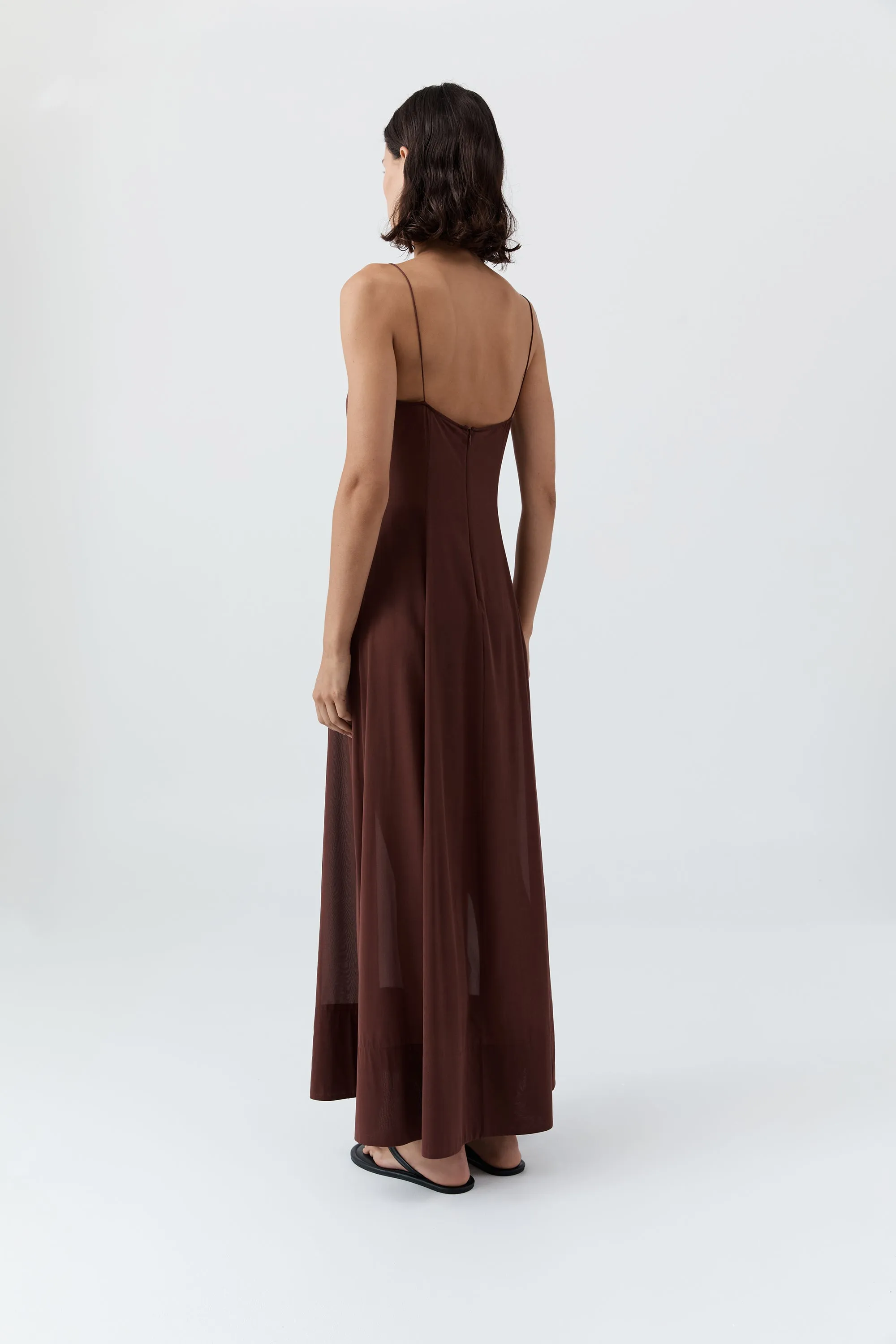 Sheer Silk Slip Dress - Liqueur sold by St. Agni product image thumbnail 4