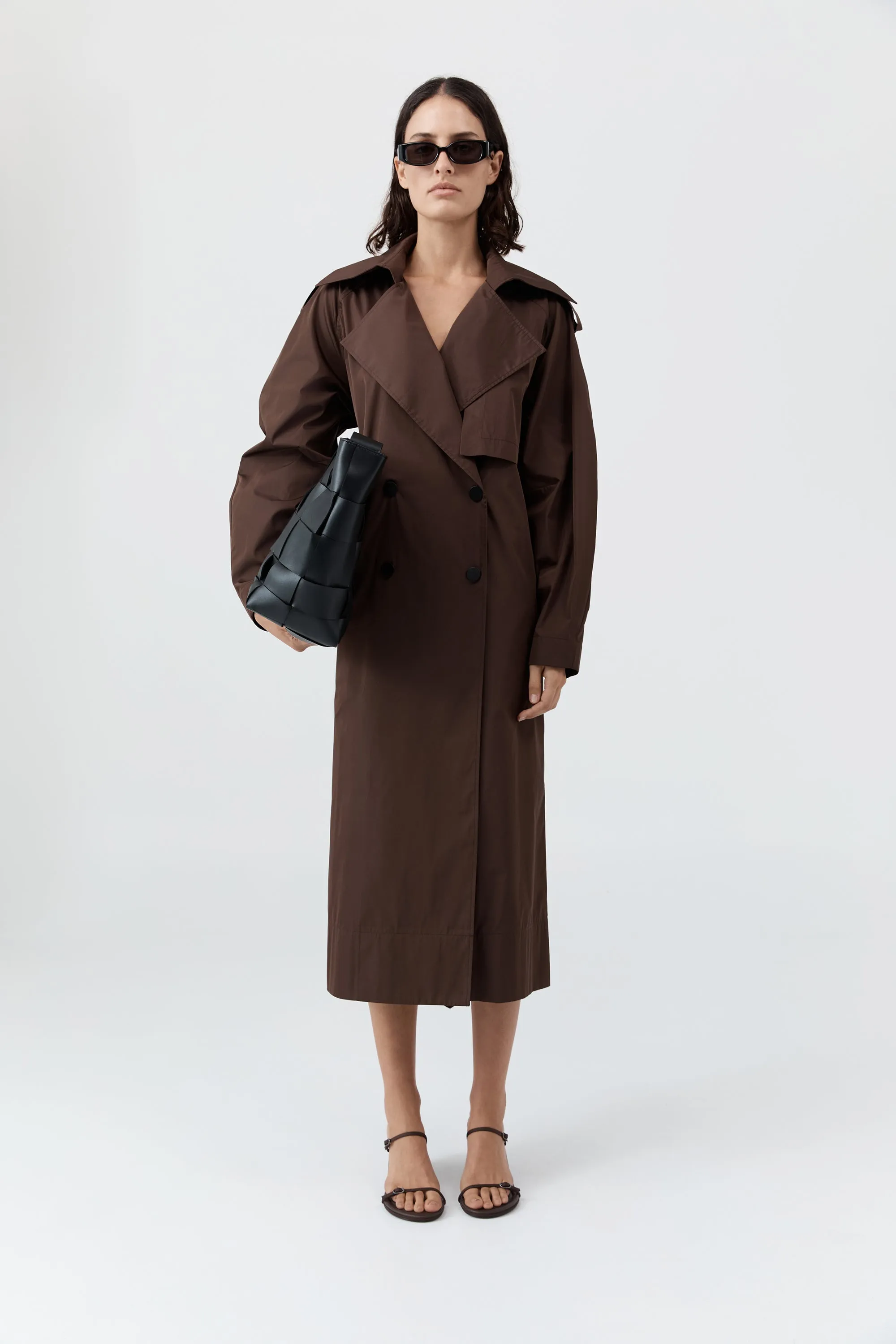 Paper Taffeta Relaxed Trench - Mocha sold by St. Agni product image thumbnail 5