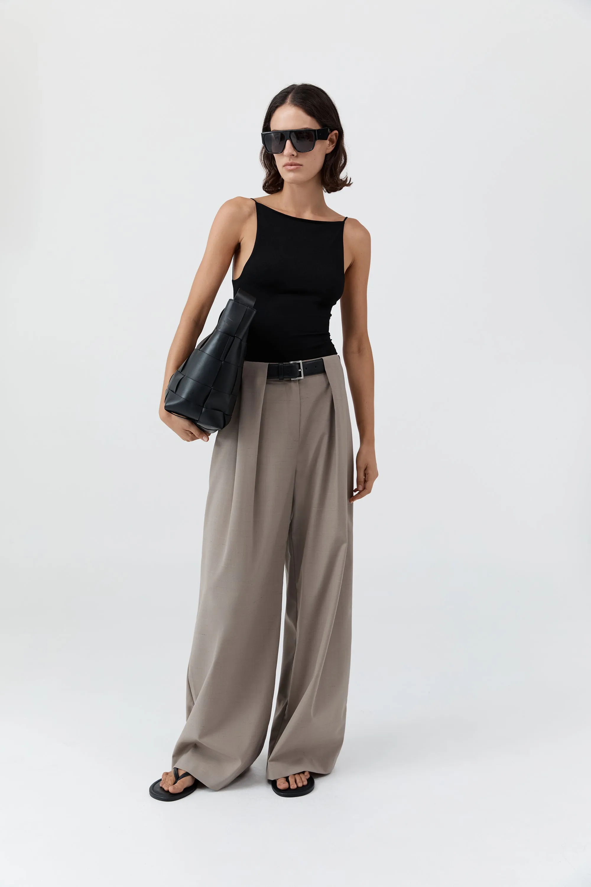 Pleat Loop Pants - Mousse sold by St. Agni product image thumbnail 5