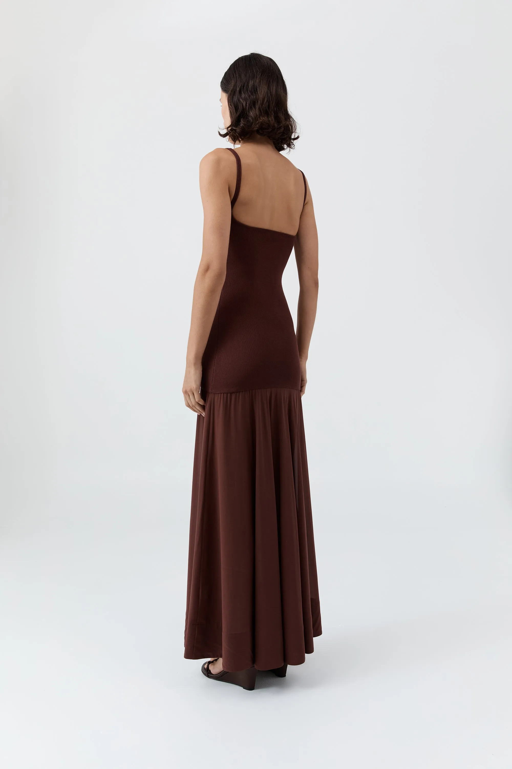 Sheer Silk Circle Hem Dress - Liqueur sold by St. Agni product image thumbnail 4