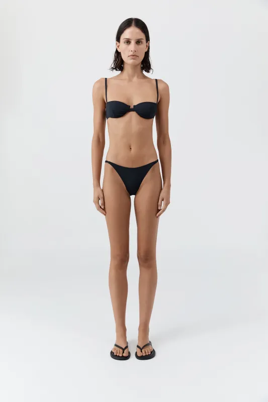 Balconette Bikini Top - Black sold by St. Agni