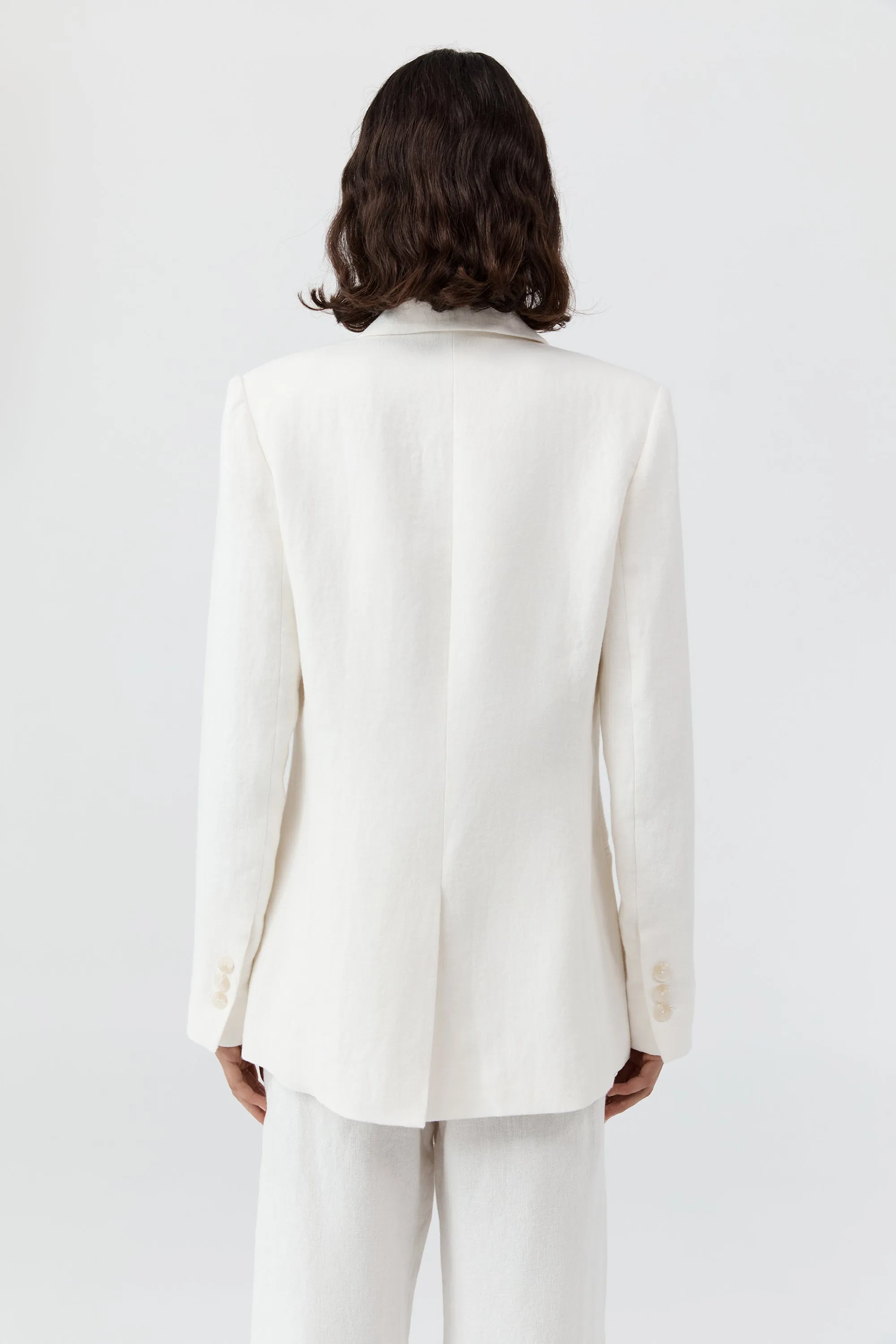 90s Linen Blazer - Off White sold by St. Agni product image thumbnail 4