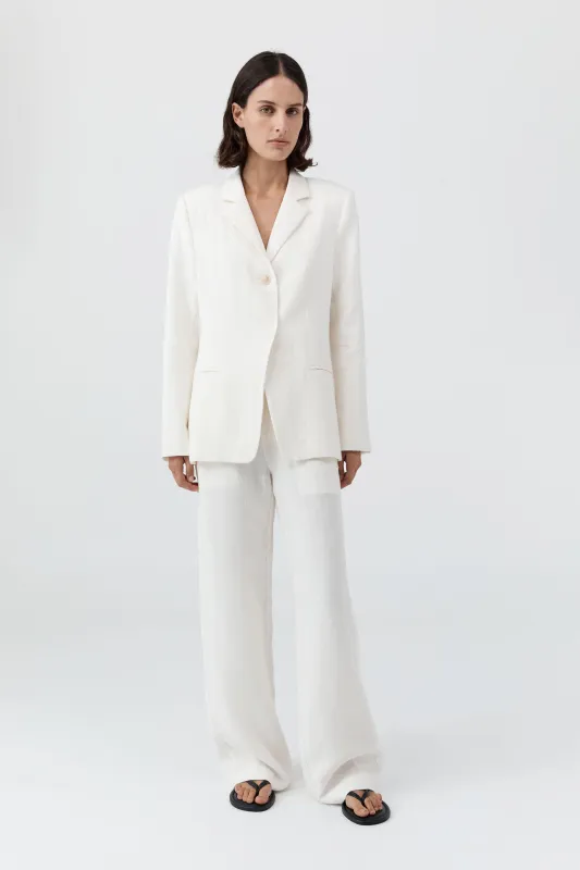 90s Linen Blazer - Off White sold by St. Agni