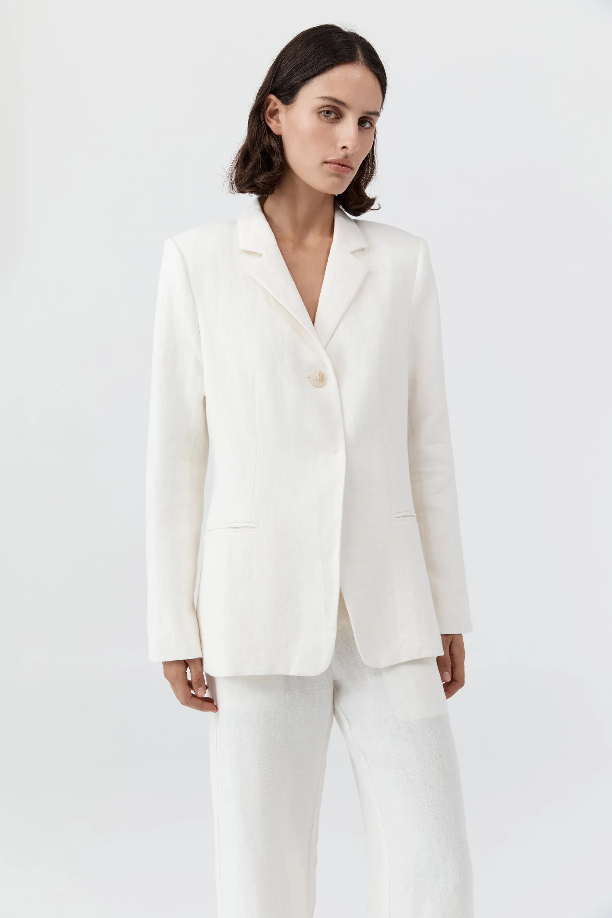 90s Linen Blazer - Off White sold by St. Agni product image thumbnail 3
