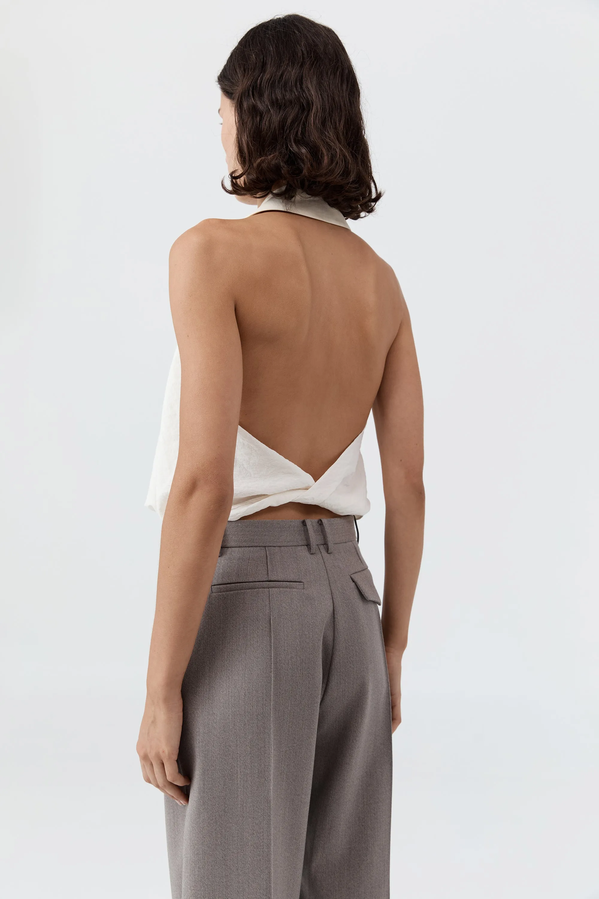 Cloud Twist Halter Top - Off White sold by St. Agni product image thumbnail 5