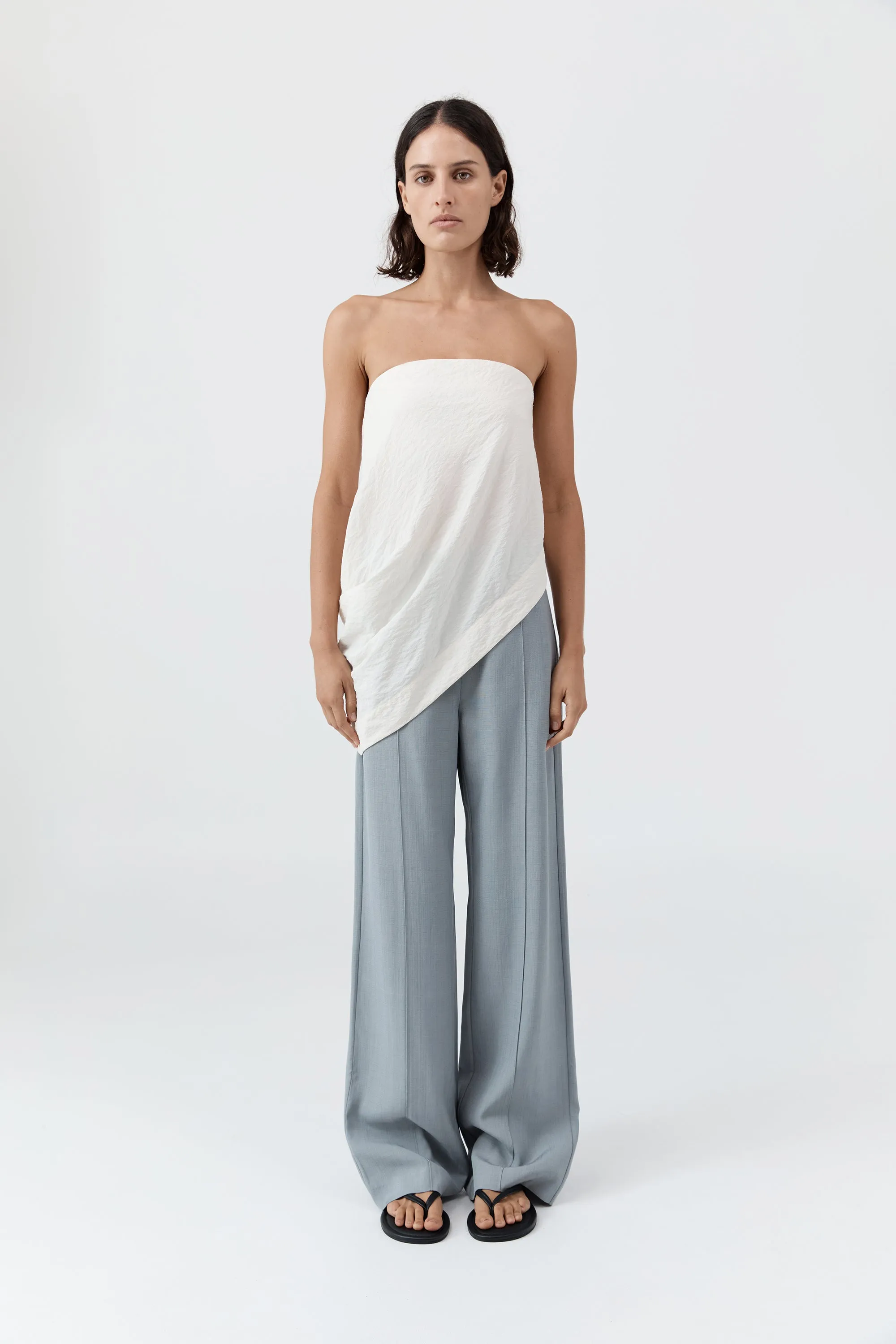 Cloud Asymm Drape Top - Off White sold by St. Agni product image thumbnail 3