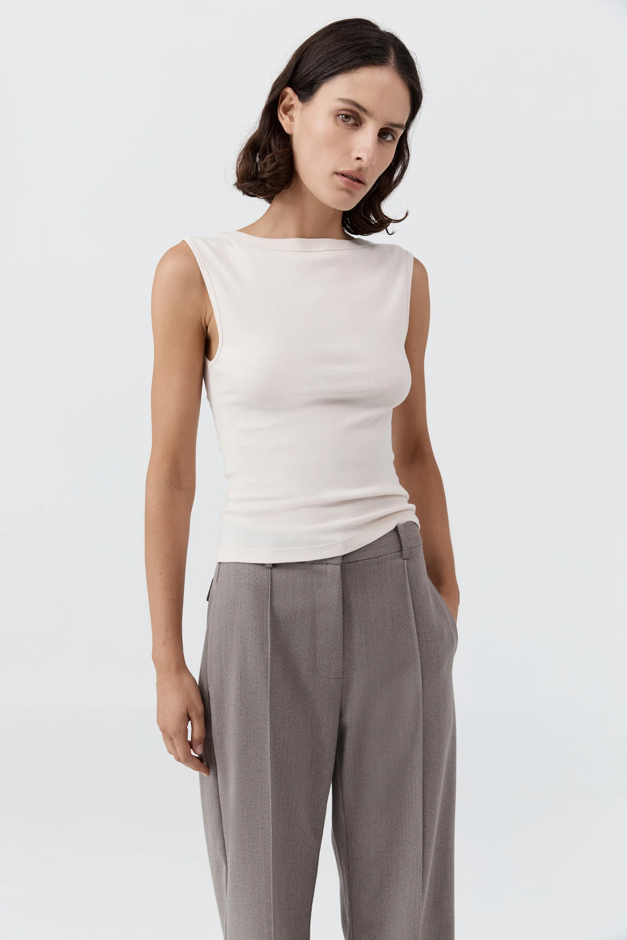 Organic Cotton Ballerina Top - Shell Pink sold by St. Agni