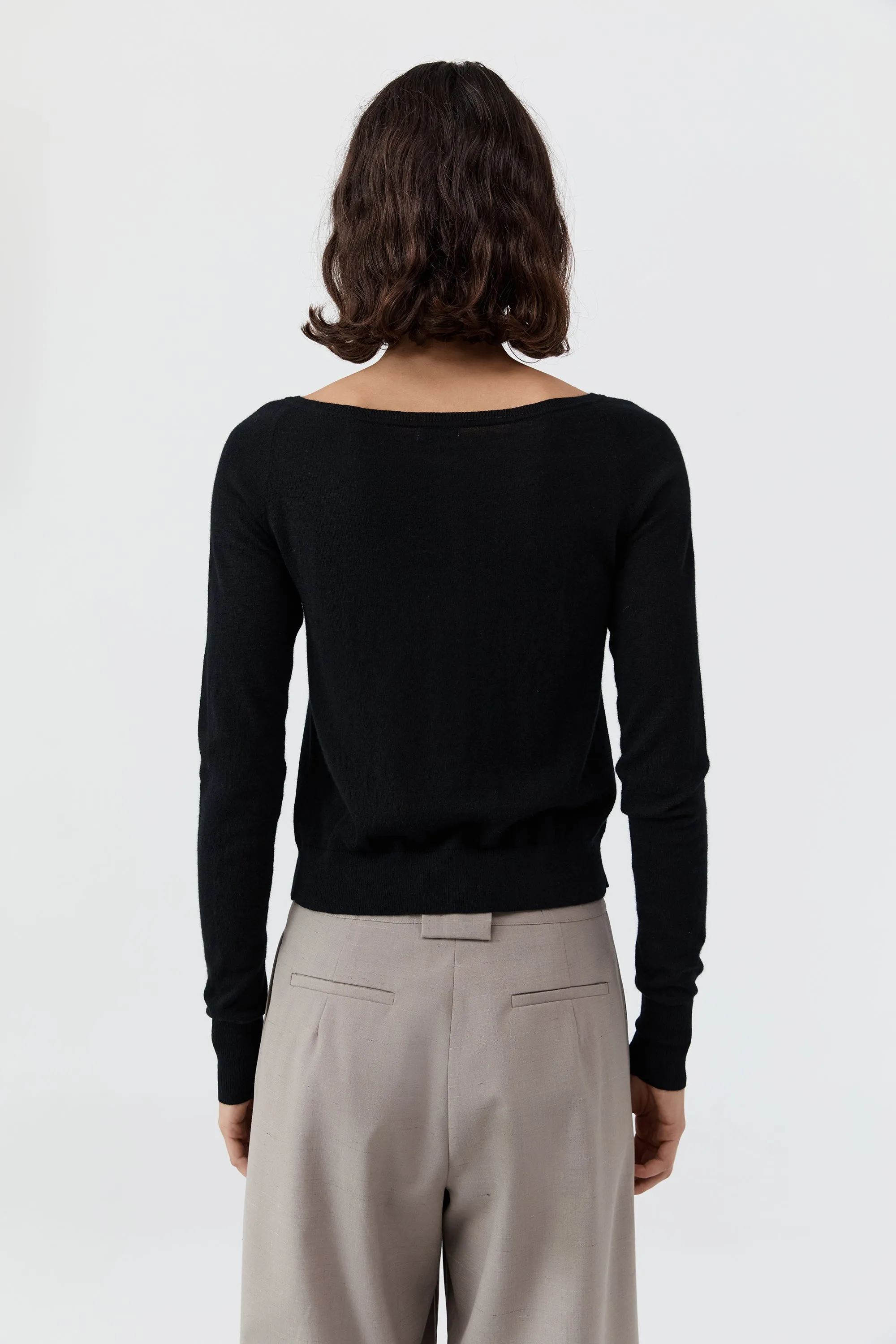 Merino Wool Ballet Cardigan - Black sold by St. Agni product image thumbnail 5