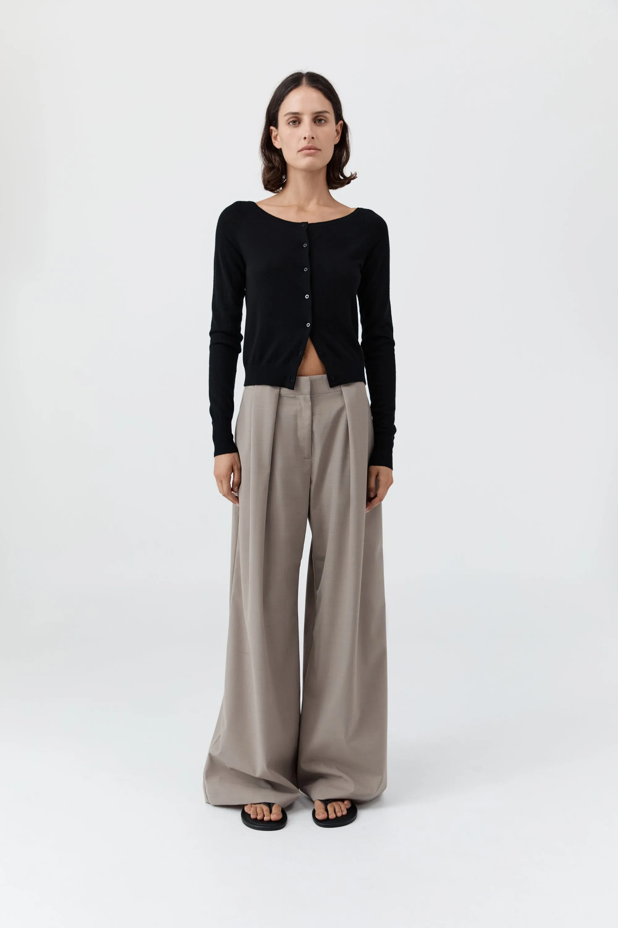 Merino Wool Ballet Cardigan - Black sold by St. Agni