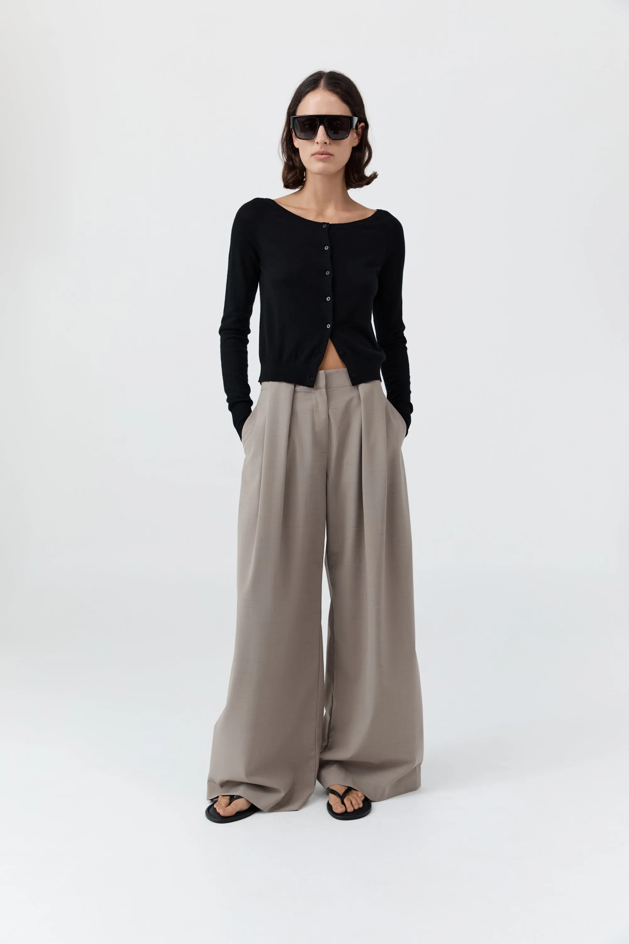 Merino Wool Ballet Cardigan - Black sold by St. Agni product image thumbnail 3