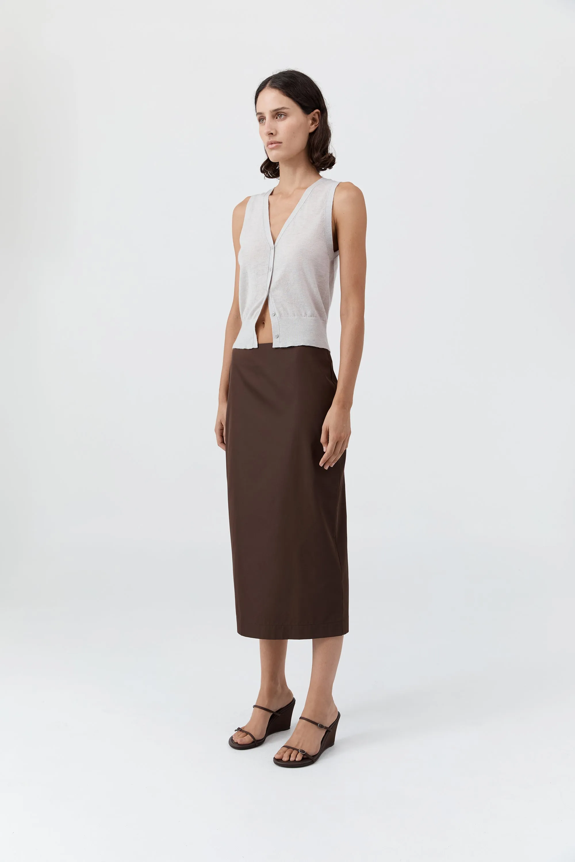 Merino Wool Oupa Vest - Light Grey Marle sold by St. Agni product image thumbnail 2