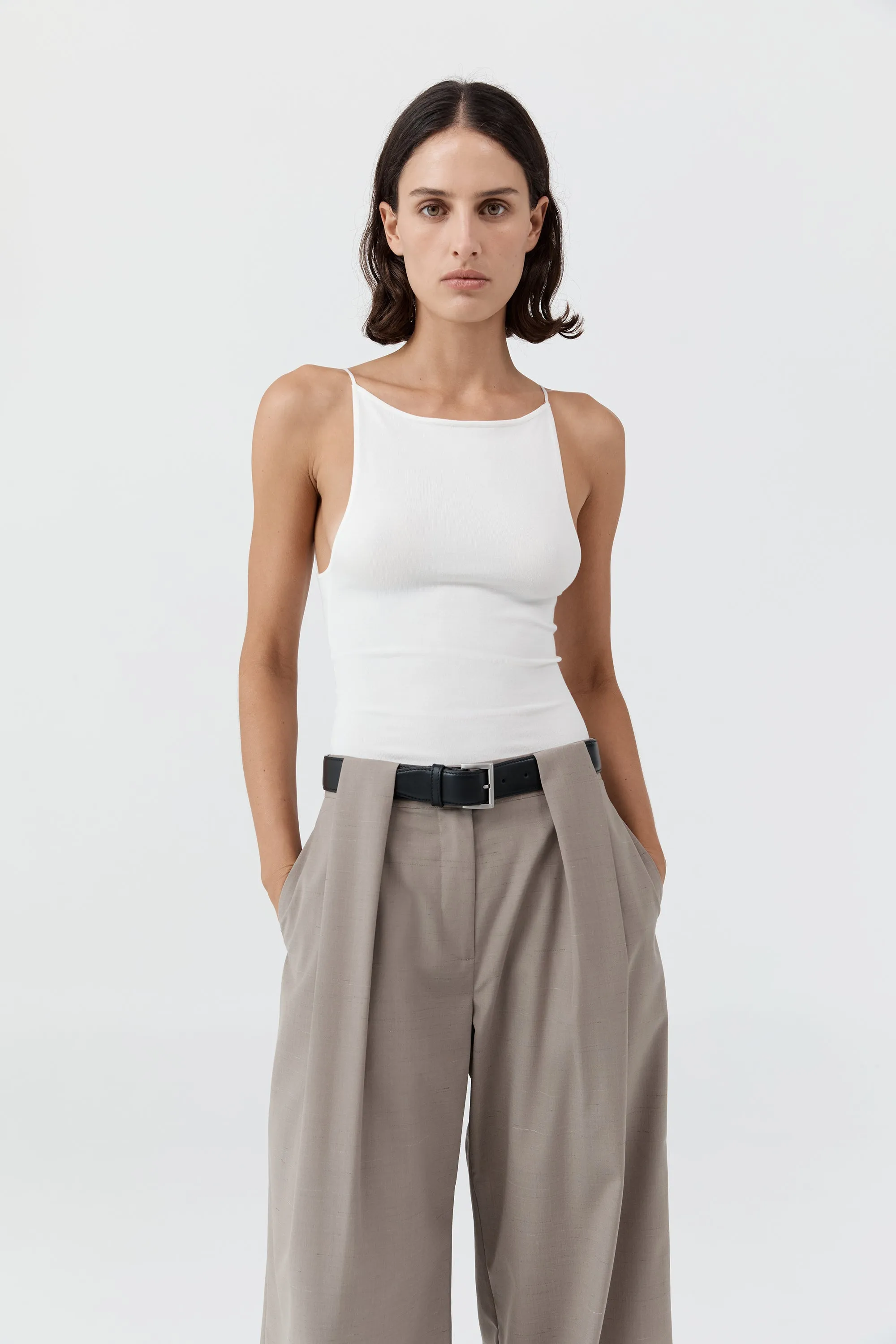 Square Neck Top - Off White sold by St. Agni product image thumbnail 2