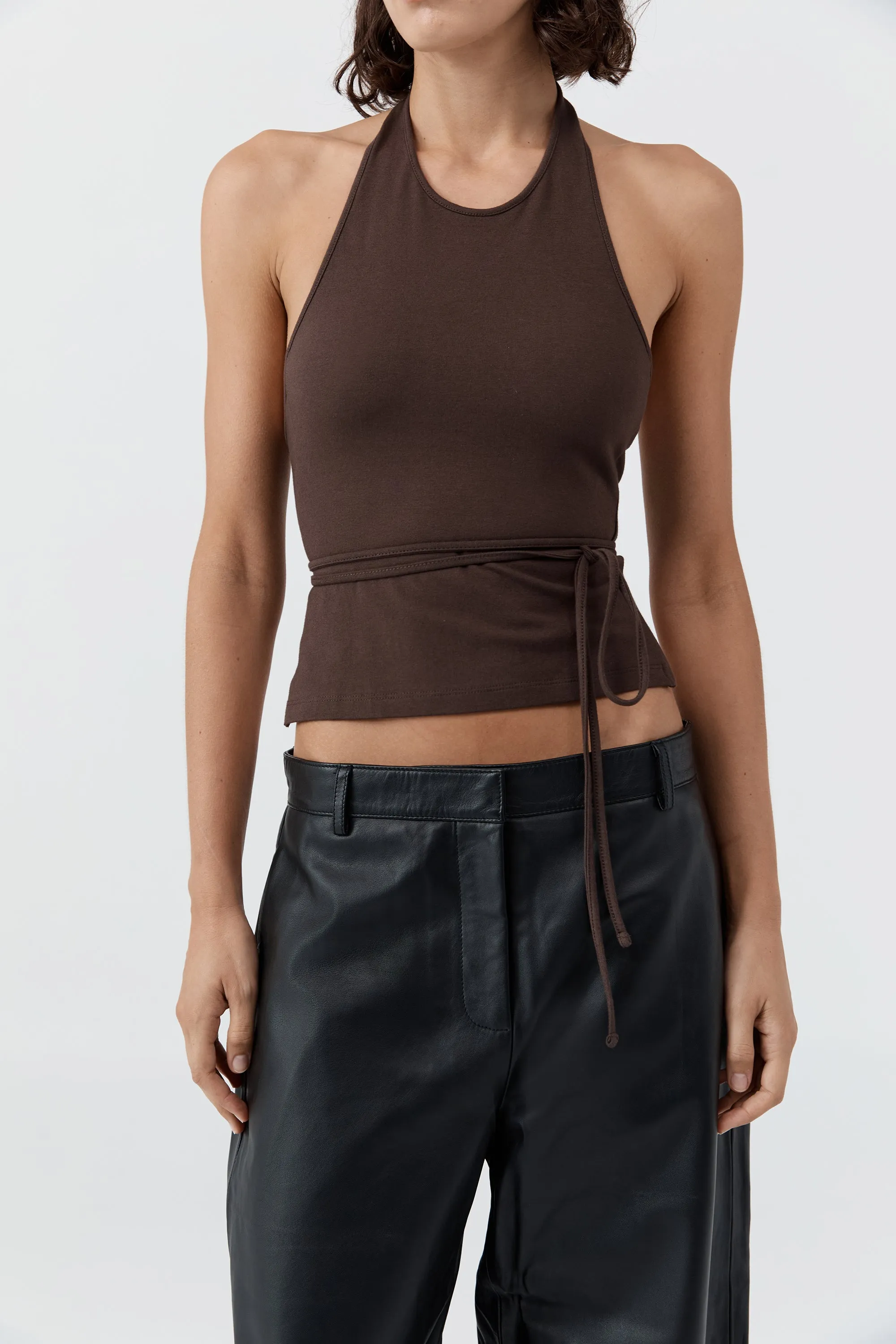 Soft Jersey Halter Top - Liqueur sold by St. Agni product image thumbnail 2