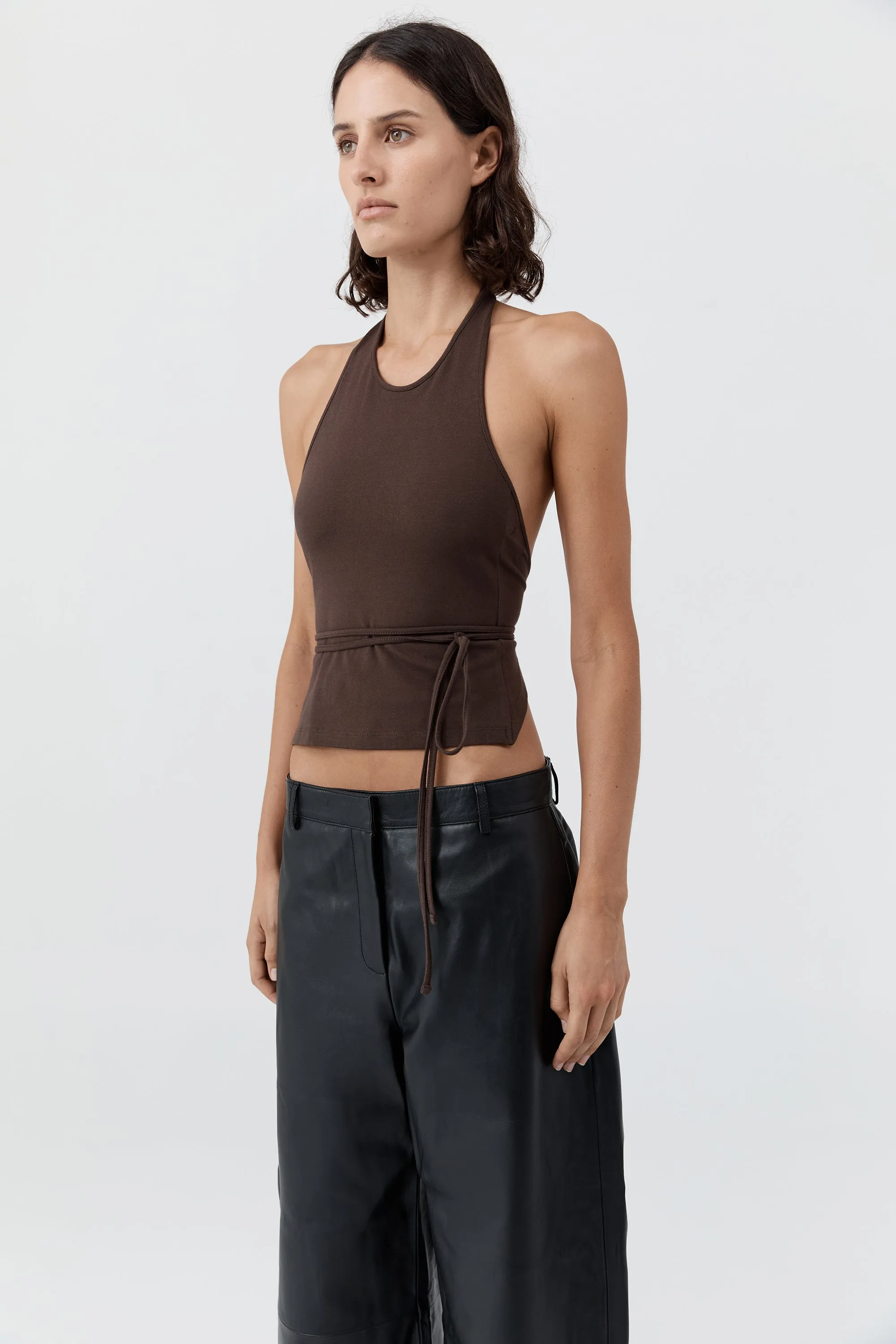 Soft Jersey Halter Top - Liqueur sold by St. Agni product image thumbnail 3