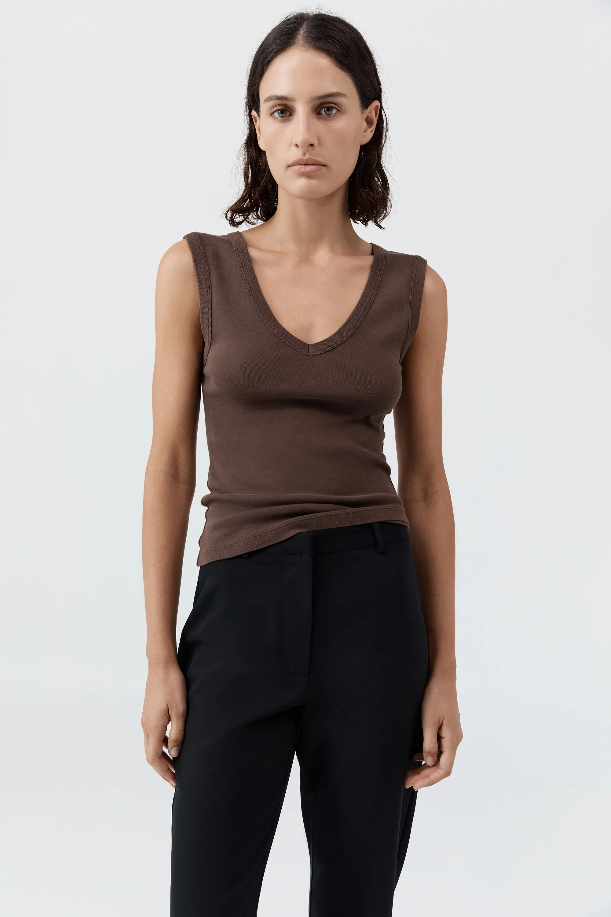 Organic Cotton 90s Top - Fudge sold by St. Agni