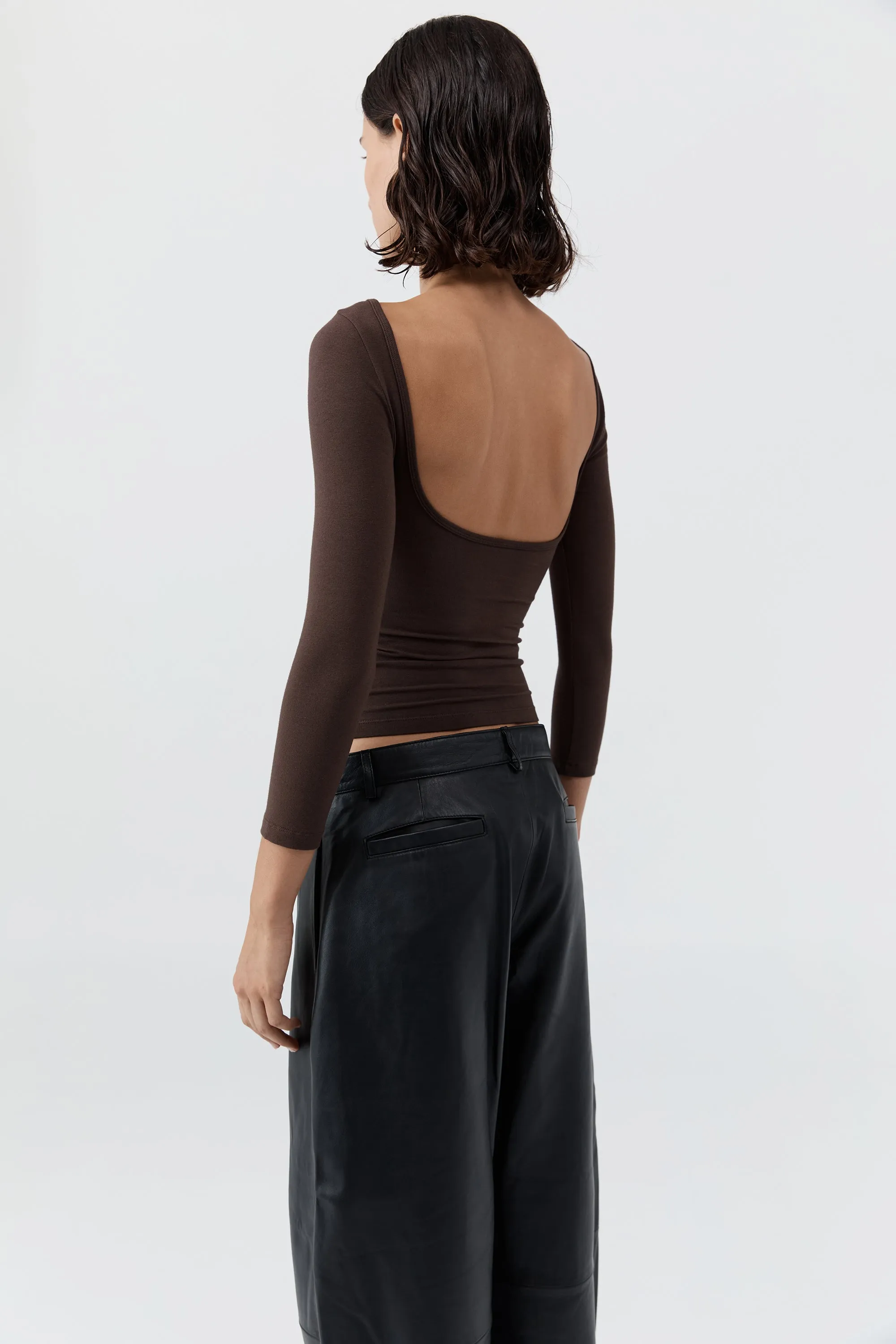 Soft Jersey Ballerina Top - Liqueur sold by St. Agni product image thumbnail 3